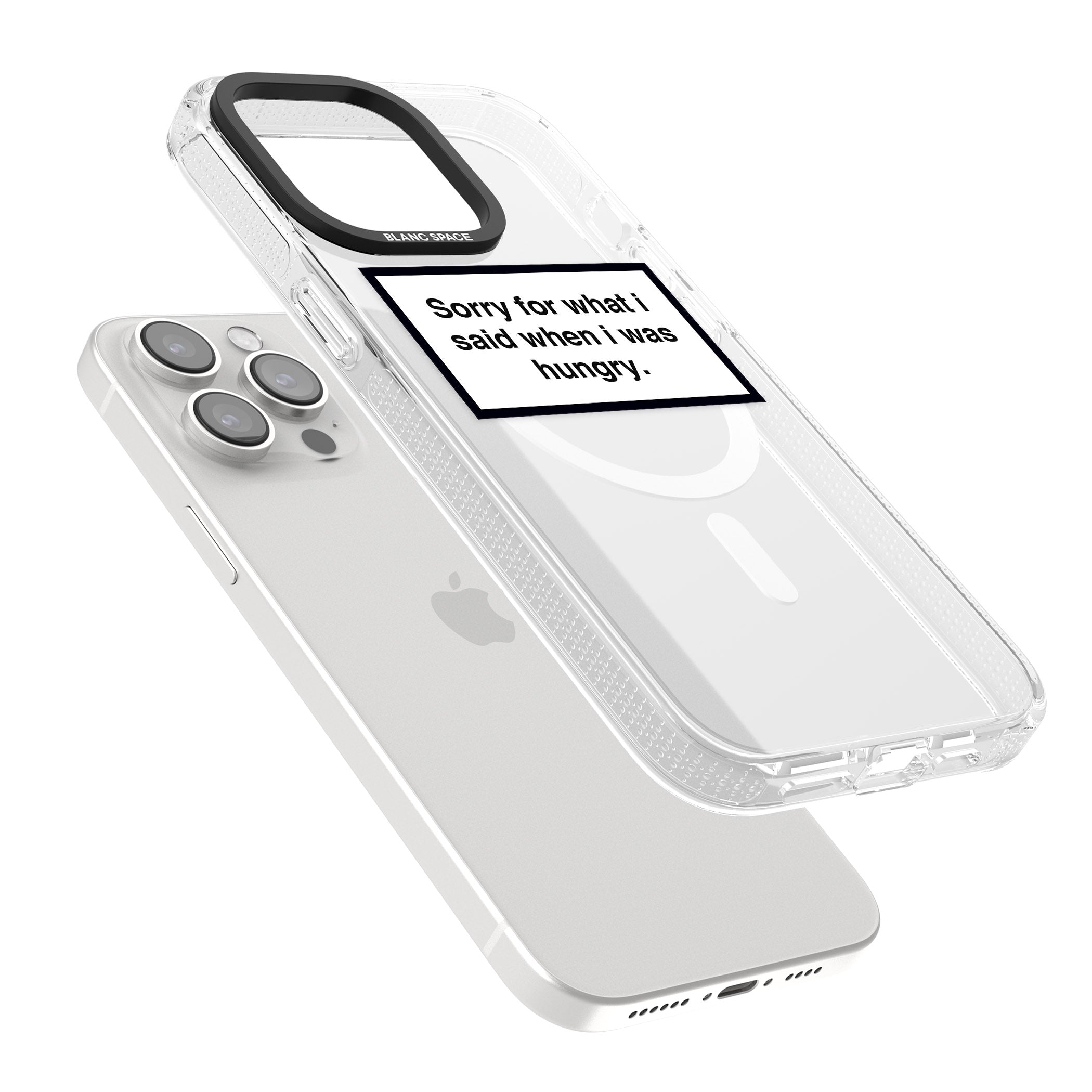 Sorry for what I said iPhone 15 Pro Max / 15 Pro / 14 Pro Max / 14 Pro / 13 Pro Clear Case Impact Air - Blanc Space