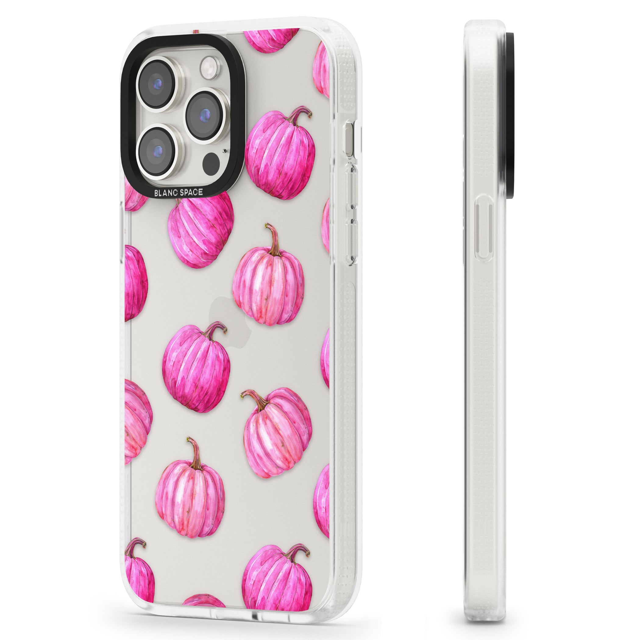 Pink Pumpkins iPhone 15 Pro Max / 15 Pro / 14 Pro Max / 14 Pro / 13 Pro Clear Case Impact Air - Blanc Space