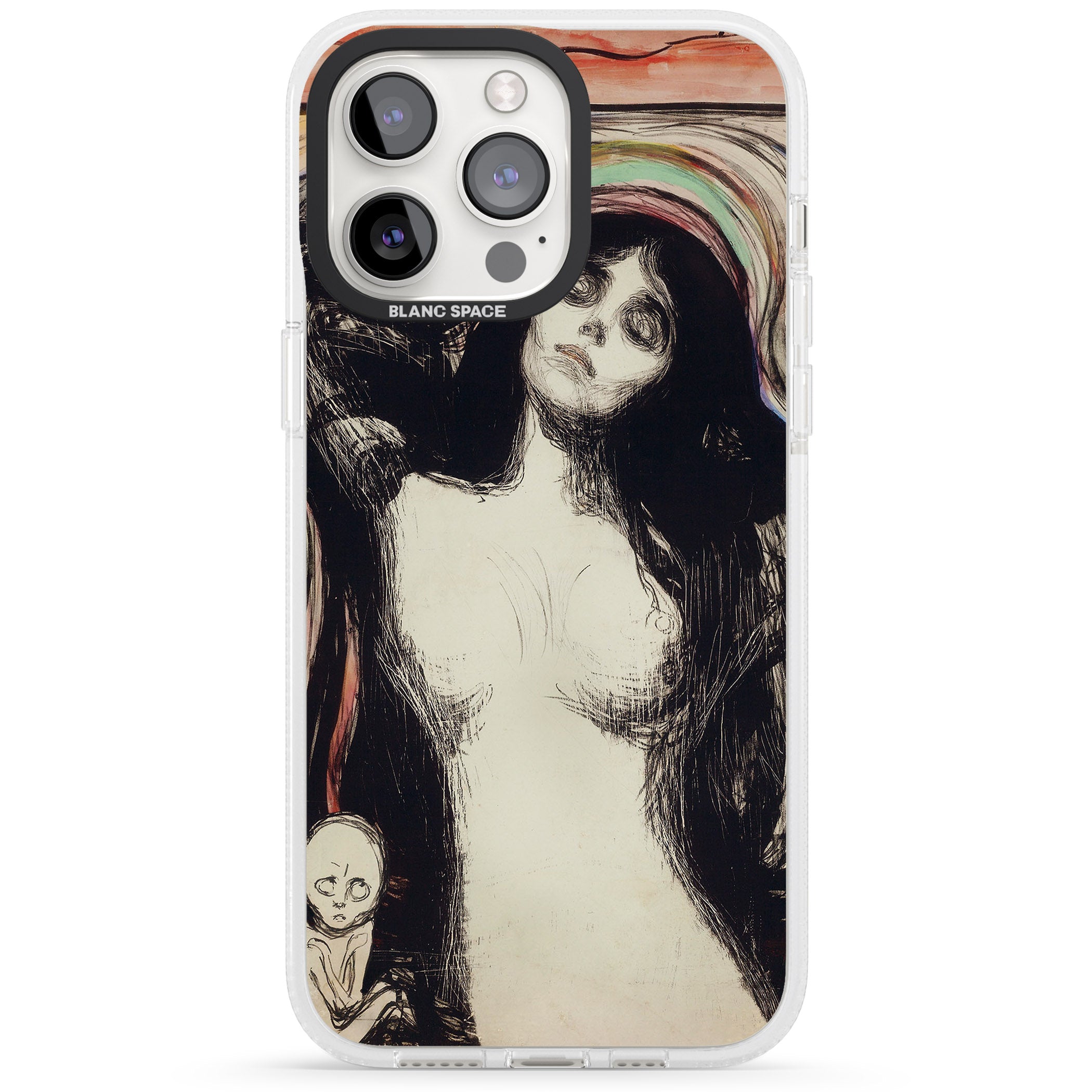 Madonna iPhone 15 Pro Max / 15 Pro / 14 Pro Max / 14 Pro / 13 Pro Clear Case Impact Air - Blanc Space