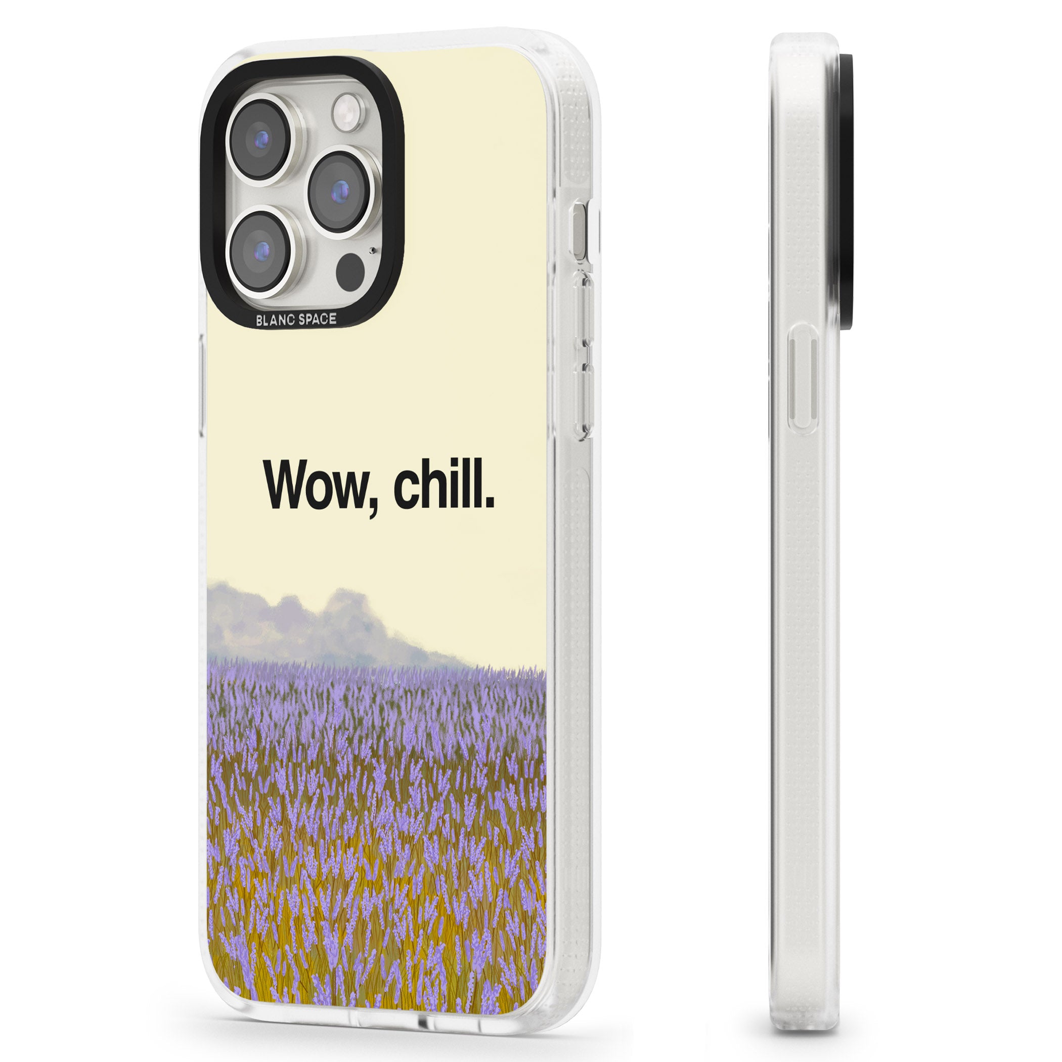 Wow, chill iPhone 15 Pro Max / 15 Pro / 14 Pro Max / 14 Pro / 13 Pro Clear Case Impact Air - Blanc Space