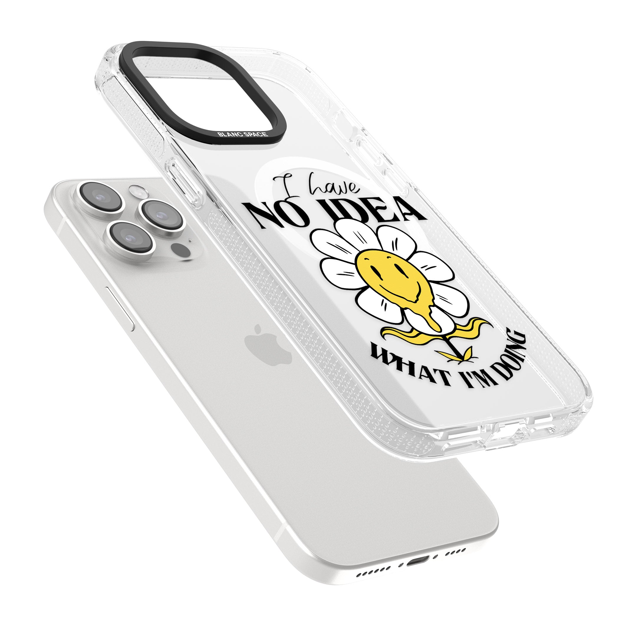 No Idea iPhone 15 Pro Max / 15 Pro / 14 Pro Max / 14 Pro / 13 Pro Clear Case Impact Air - Blanc Space