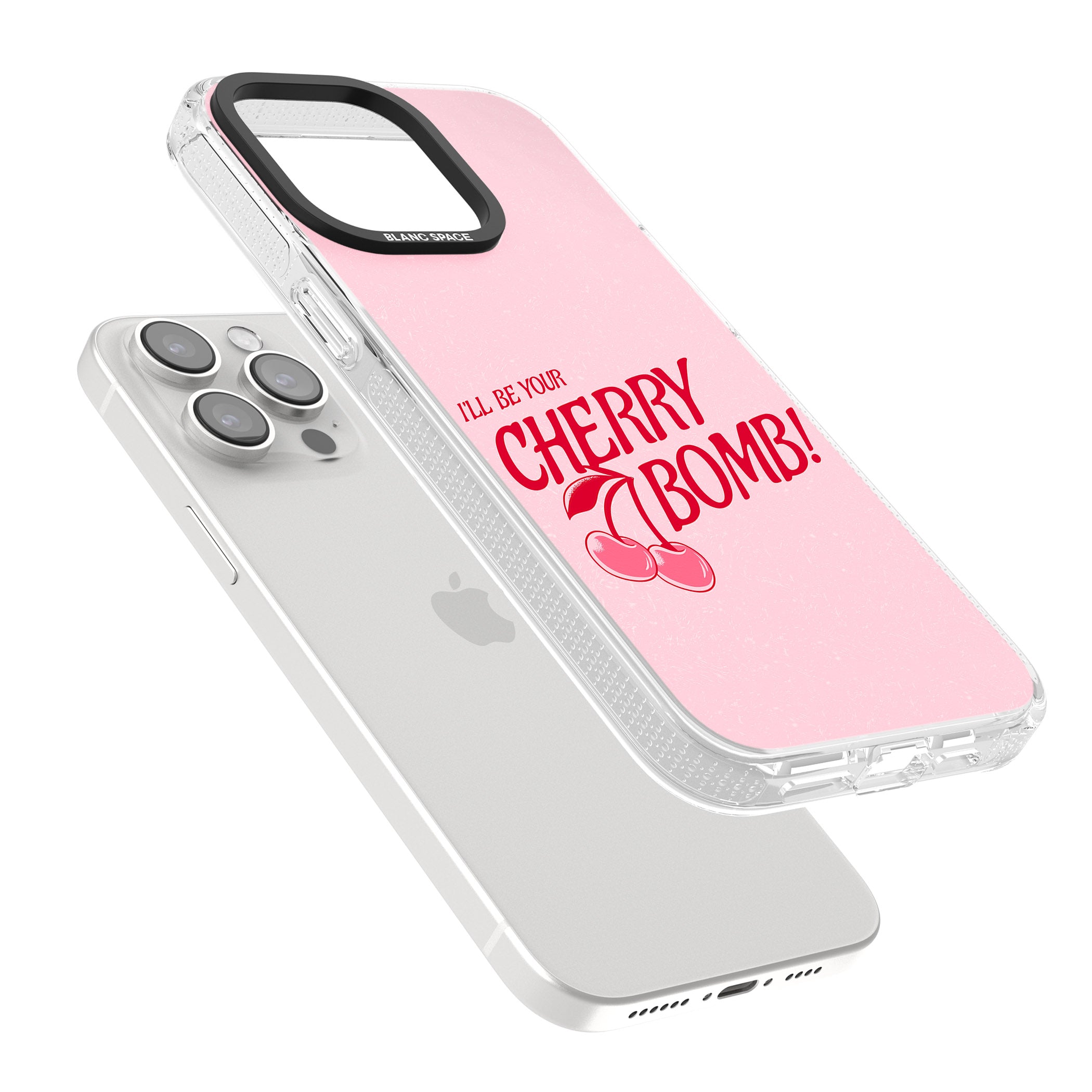 Your Cherry Bomb iPhone 15 Pro Max / 15 Pro / 14 Pro Max / 14 Pro / 13 Pro Clear Case Impact Air - Blanc Space