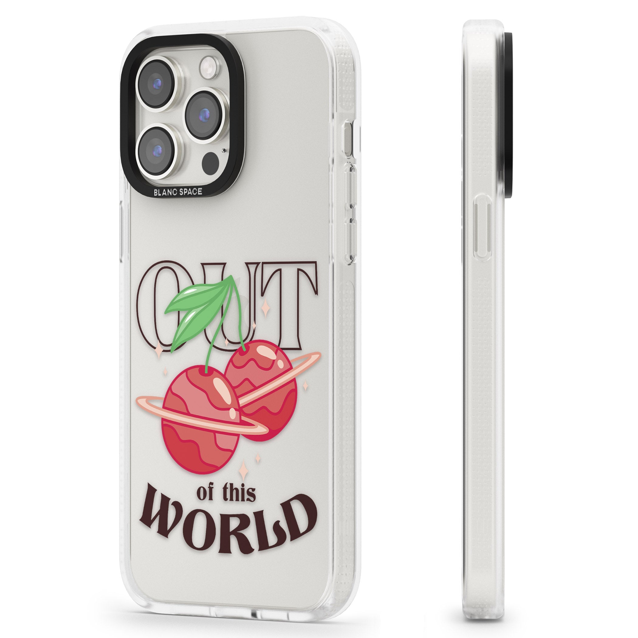 Out of This World iPhone 15 Pro Max / 15 Pro / 14 Pro Max / 14 Pro / 13 Pro Clear Case Impact Air - Blanc Space