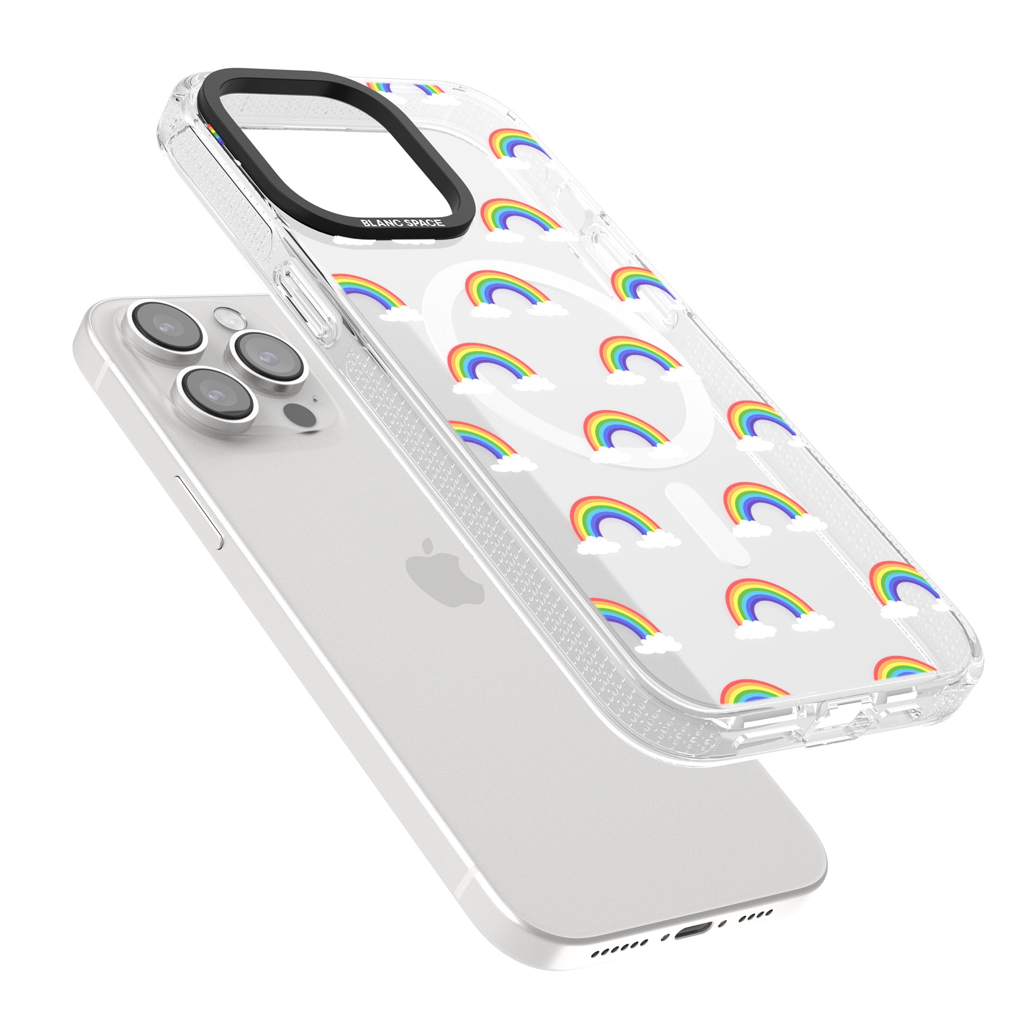 Rainbow of possibilities iPhone 15 Pro Max / 15 Pro / 14 Pro Max / 14 Pro / 13 Pro Clear Case Impact Air - Blanc Space