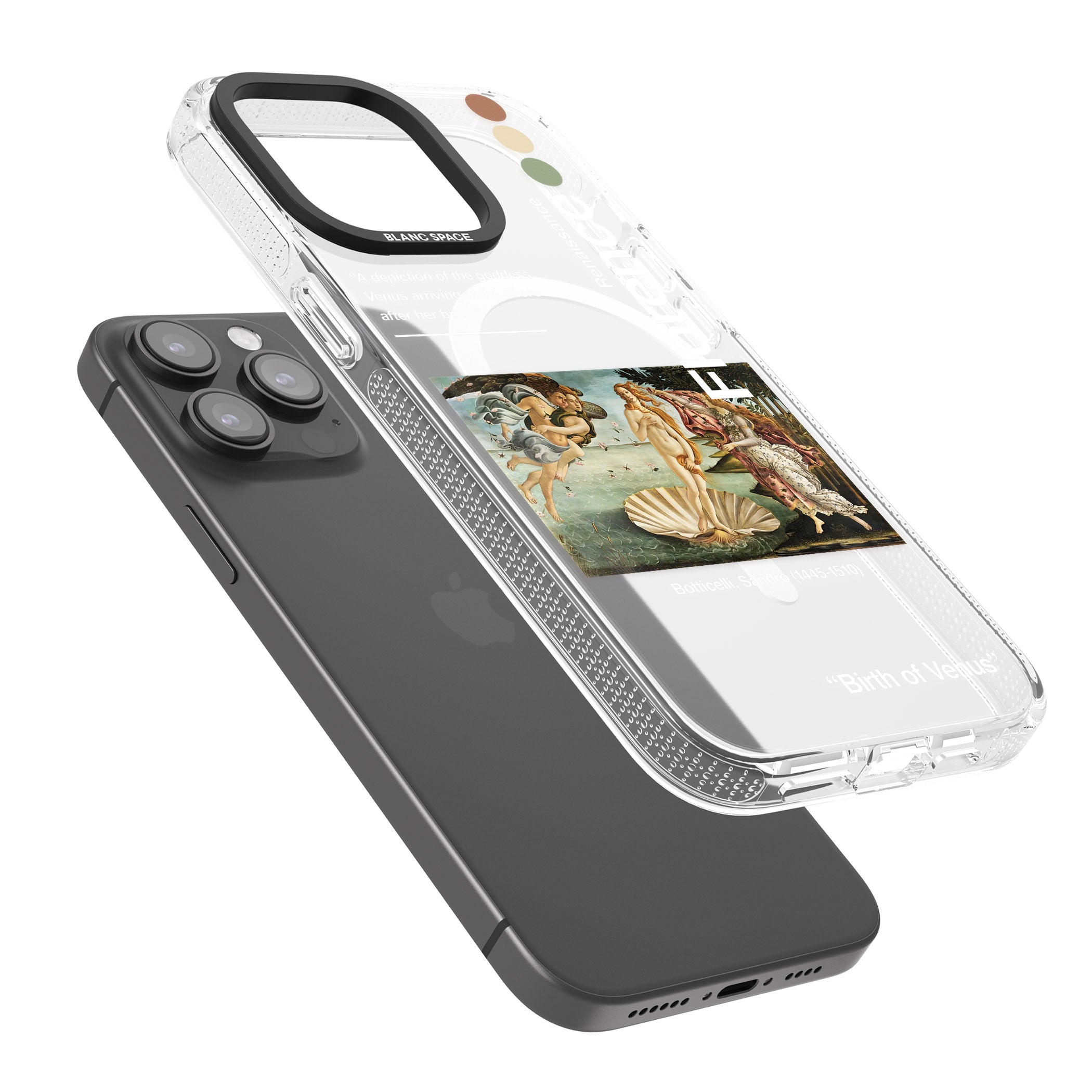 Birth of Venus iPhone 15 Pro Max / 15 Pro / 14 Pro Max / 14 Pro / 13 Pro Clear Case Impact Air - Blanc Space