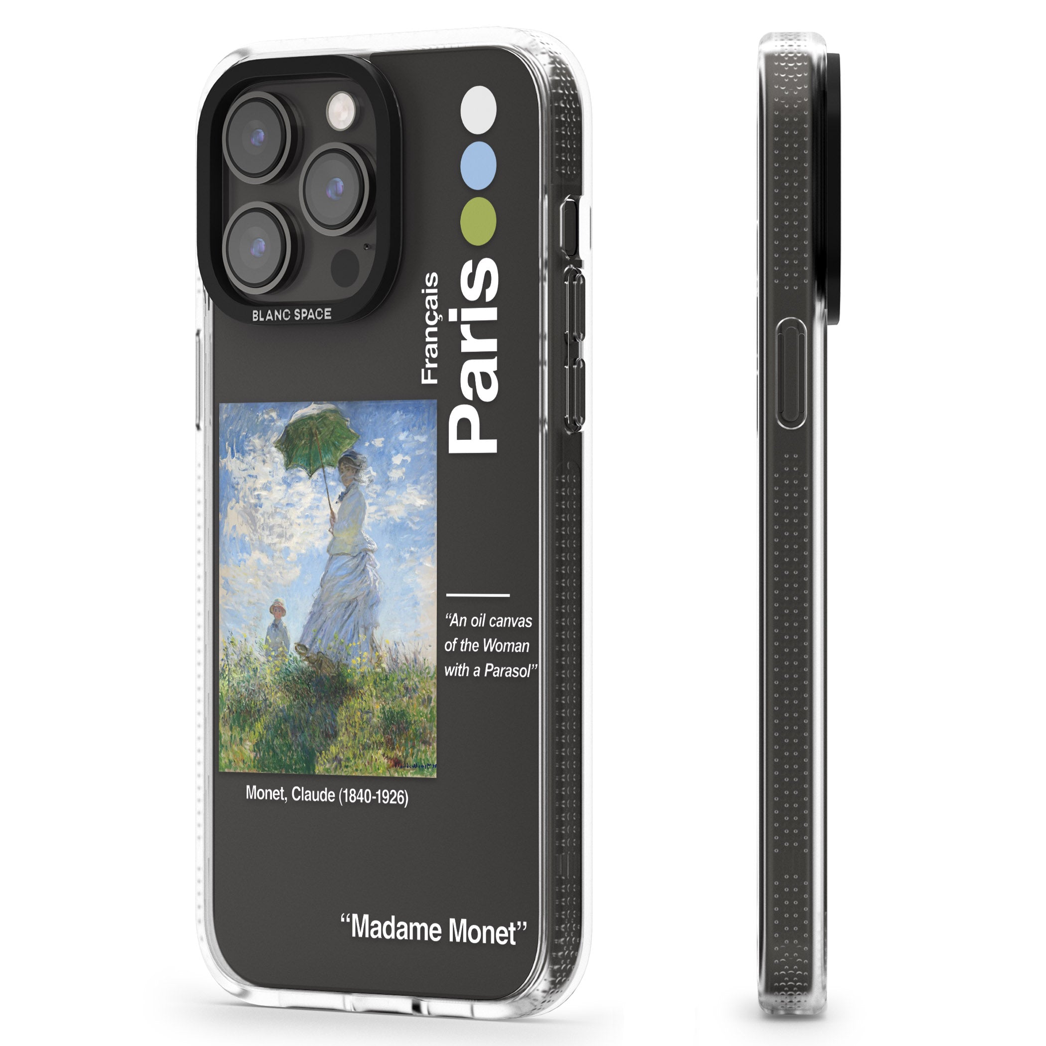 Madame Monet and Her Son iPhone 15 Pro Max / 15 Pro / 14 Pro Max / 14 Pro / 13 Pro Clear Case Impact Air - Blanc Space