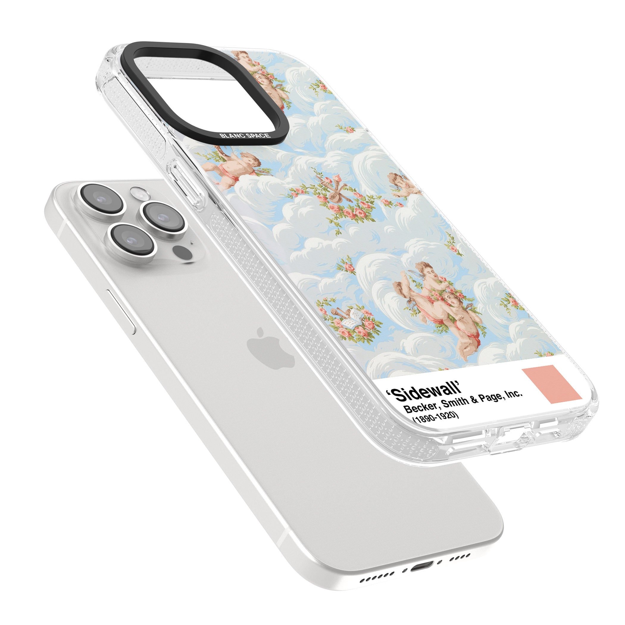 Sidewall iPhone 15 Pro Max / 15 Pro / 14 Pro Max / 14 Pro / 13 Pro Clear Case Impact Air - Blanc Space