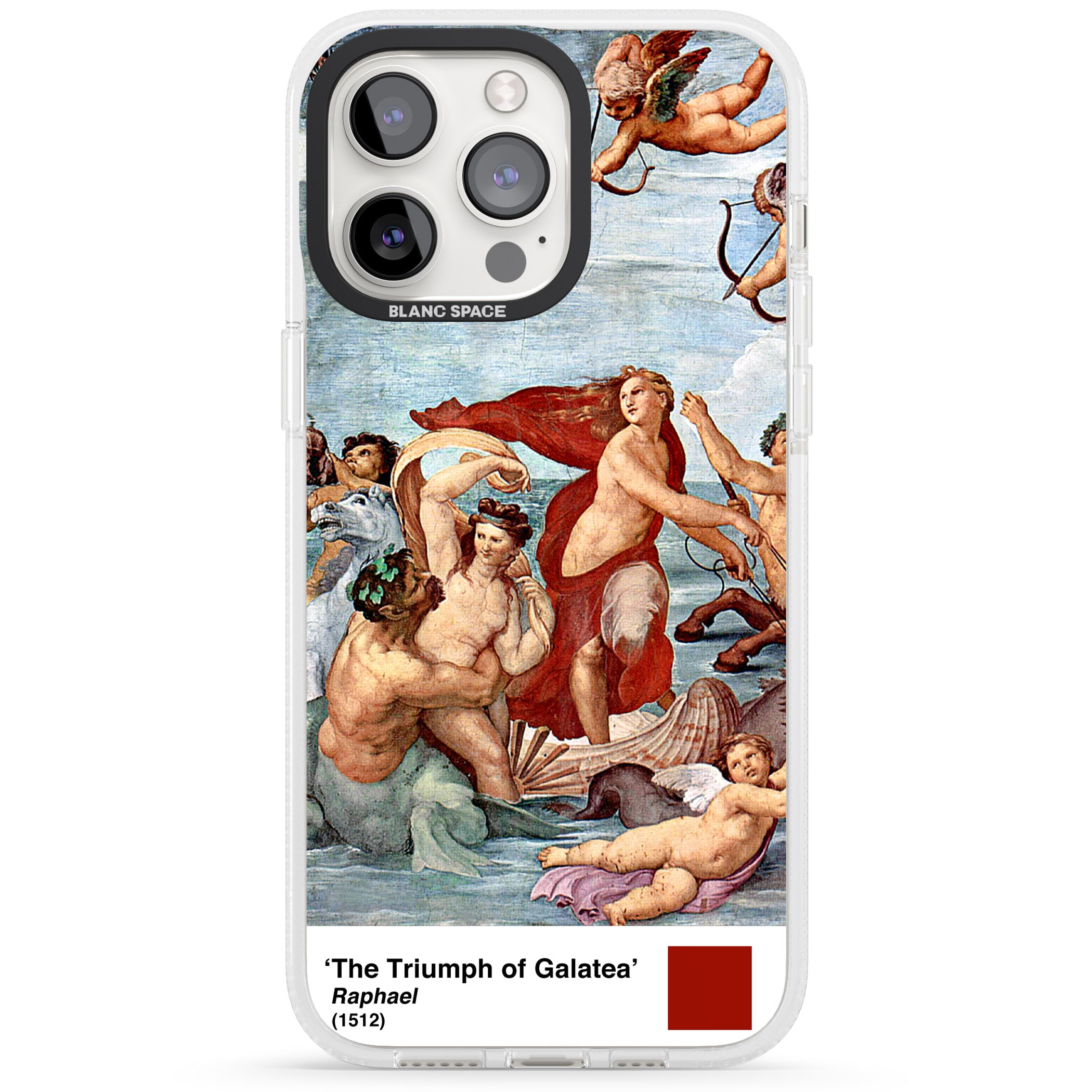 The Triumph of Galatea iPhone 15 Pro Max / 15 Pro / 14 Pro Max / 14 Pro / 13 Pro Clear Case Impact Air - Blanc Space