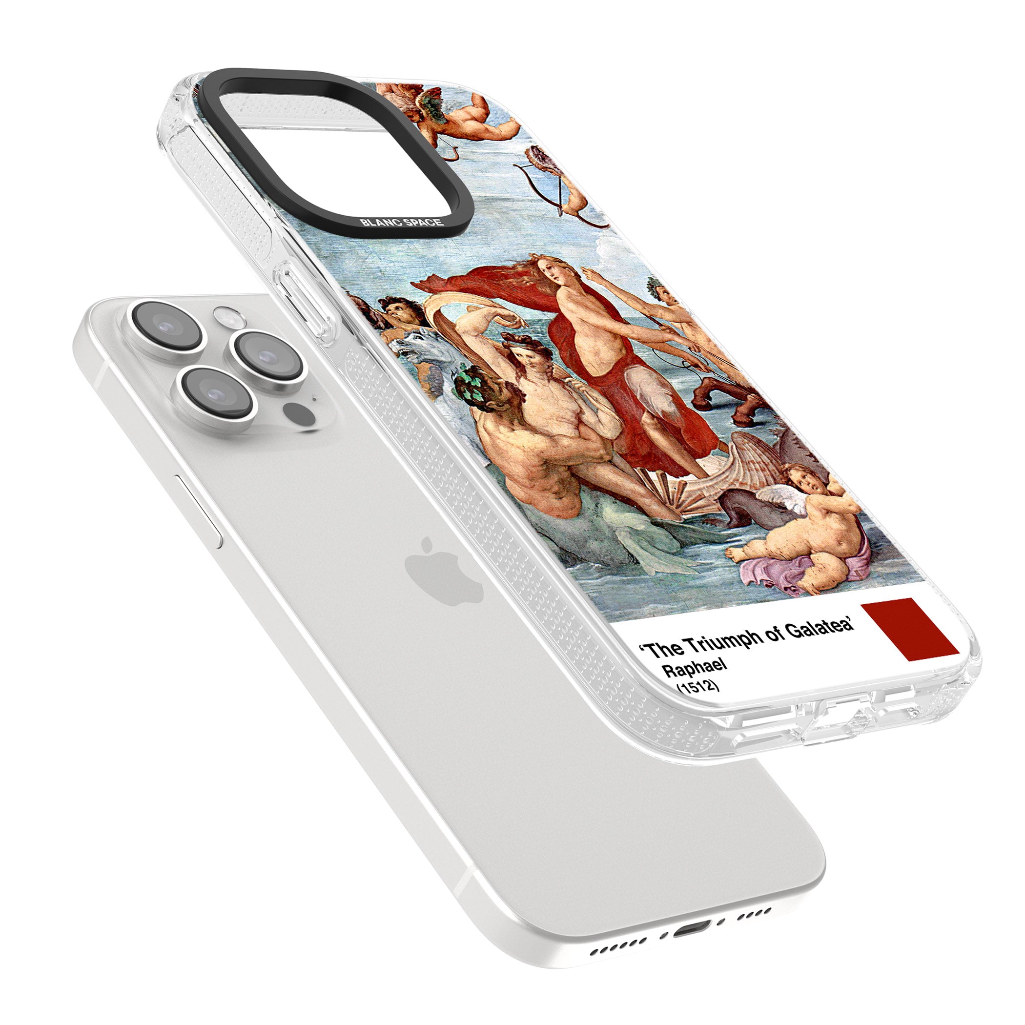 The Triumph of Galatea iPhone 15 Pro Max / 15 Pro / 14 Pro Max / 14 Pro / 13 Pro Clear Case Impact Air - Blanc Space