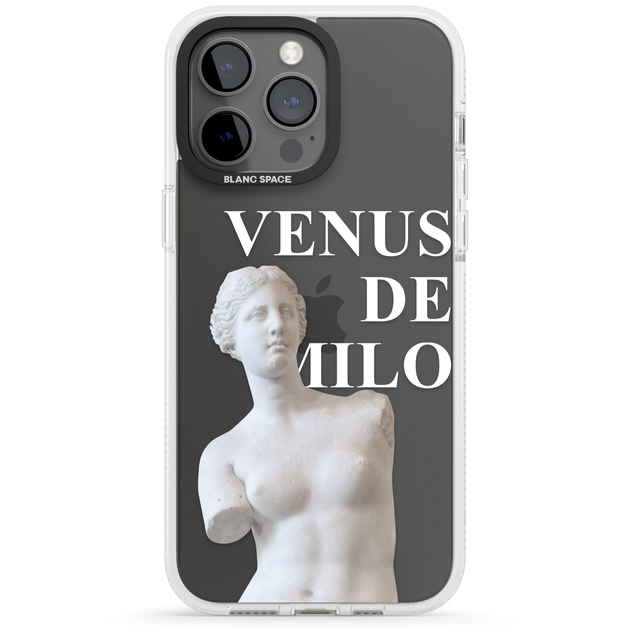 Venus De Milo Cutout iPhone 15 Pro Max / 15 Pro / 14 Pro Max / 14 Pro / 13 Pro Clear Case Impact Air - Blanc Space