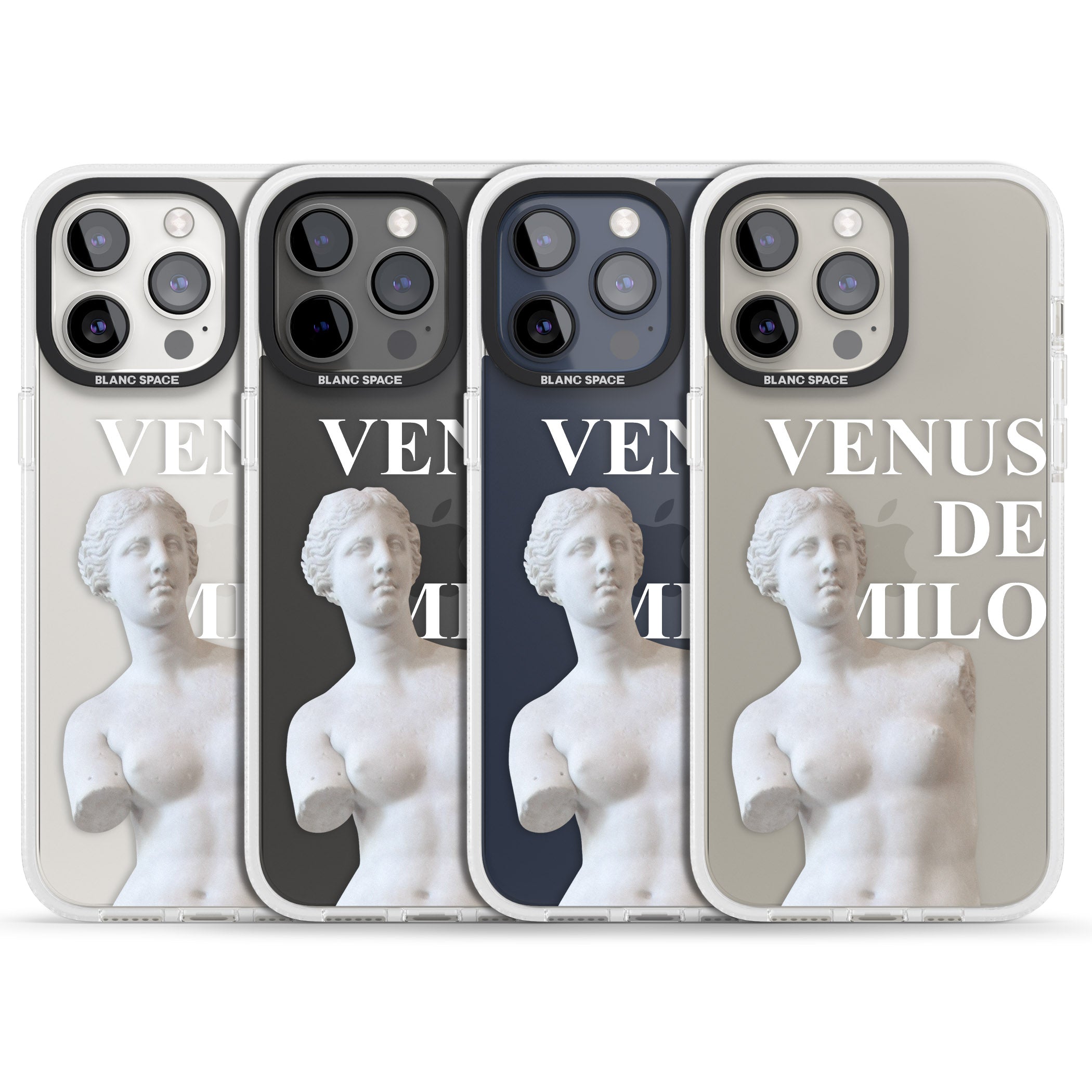 Venus De Milo Cutout iPhone 15 Pro Max / 15 Pro / 14 Pro Max / 14 Pro / 13 Pro Clear Case Impact Air - Blanc Space