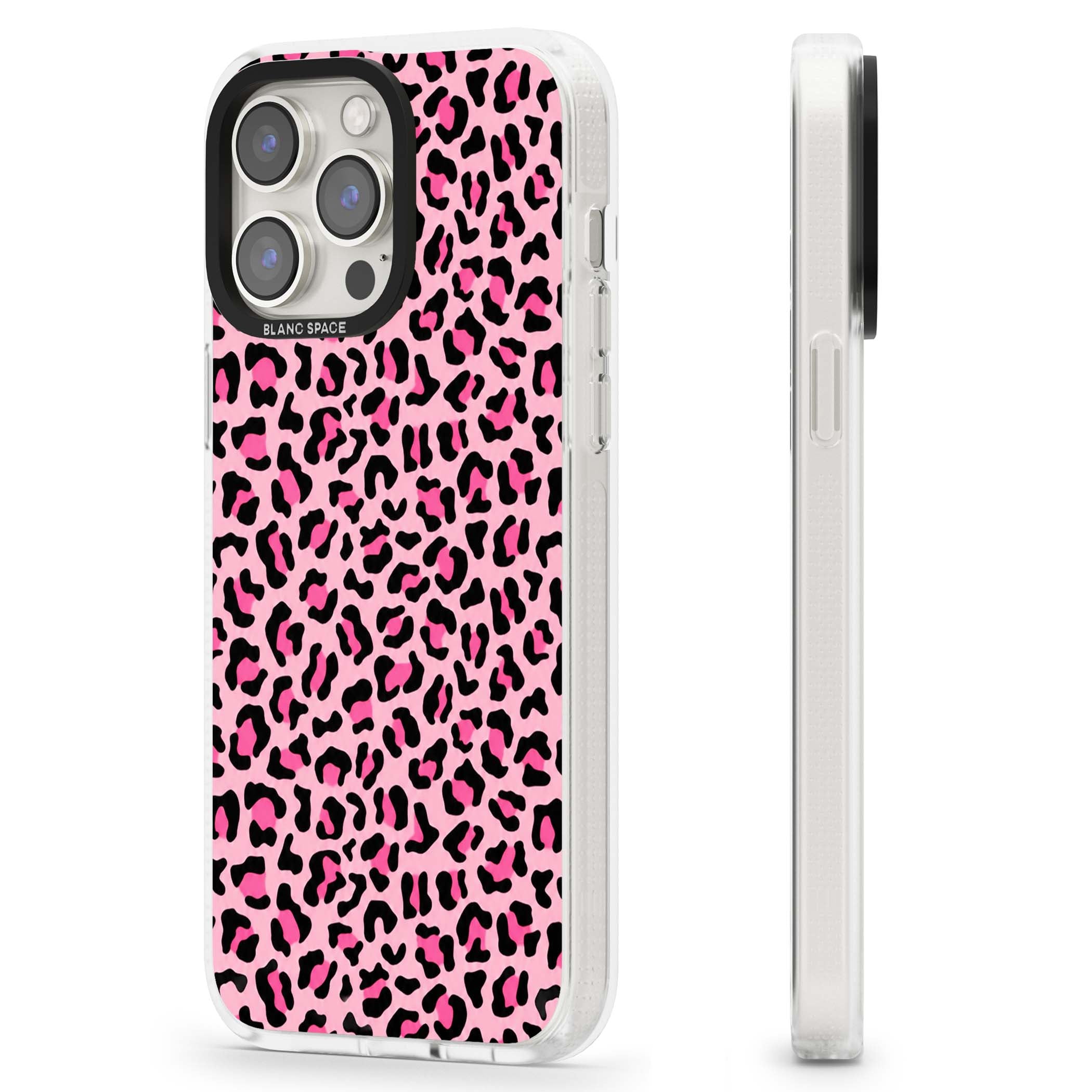 Pink Leopard baddie iPhone case | Clear Case Impact Air case for iPhone 15 Pro, iPhone 15 Pro Max