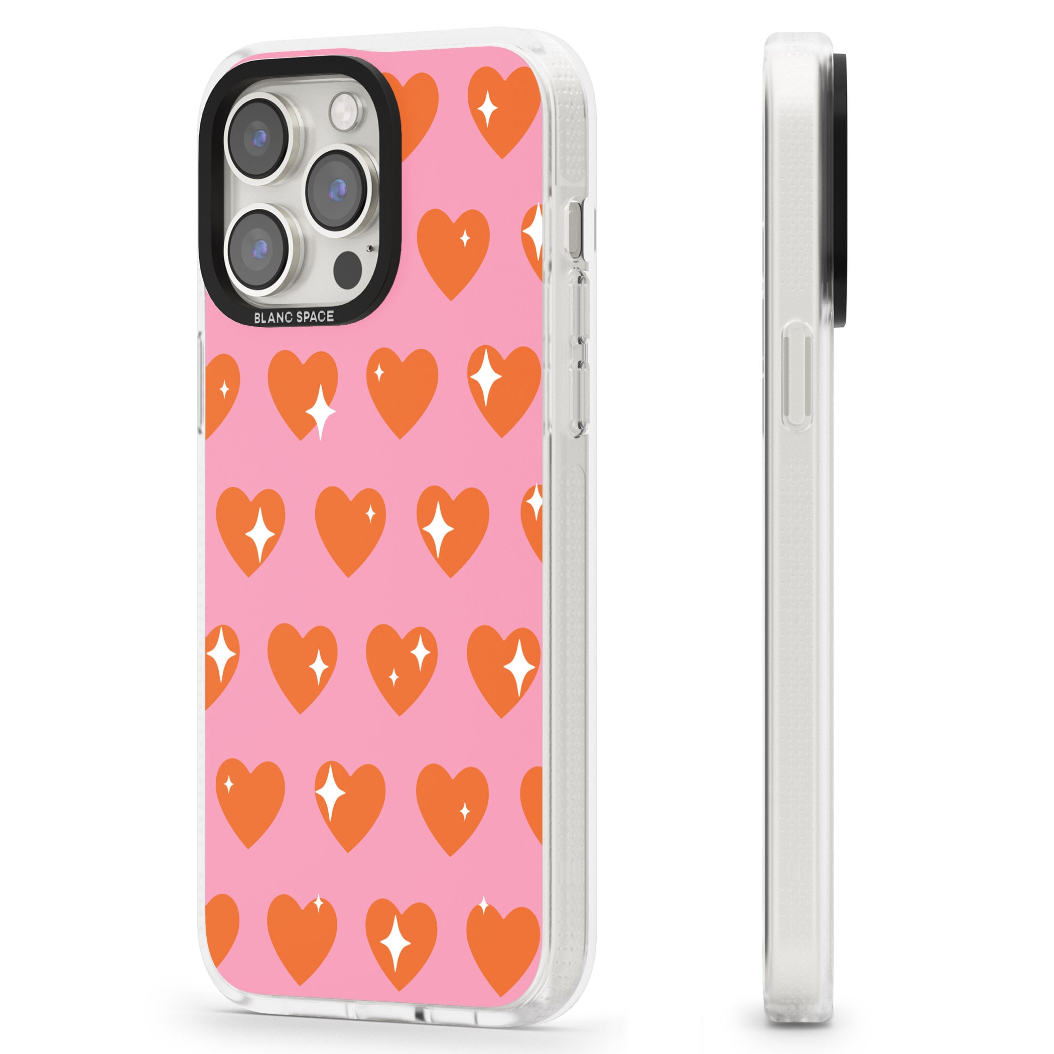 Sweet Hearts (Sunset) iPhone 15 Pro Max / 15 Pro / 14 Pro Max / 14 Pro / 13 Pro Clear Case Impact Air - Blanc Space