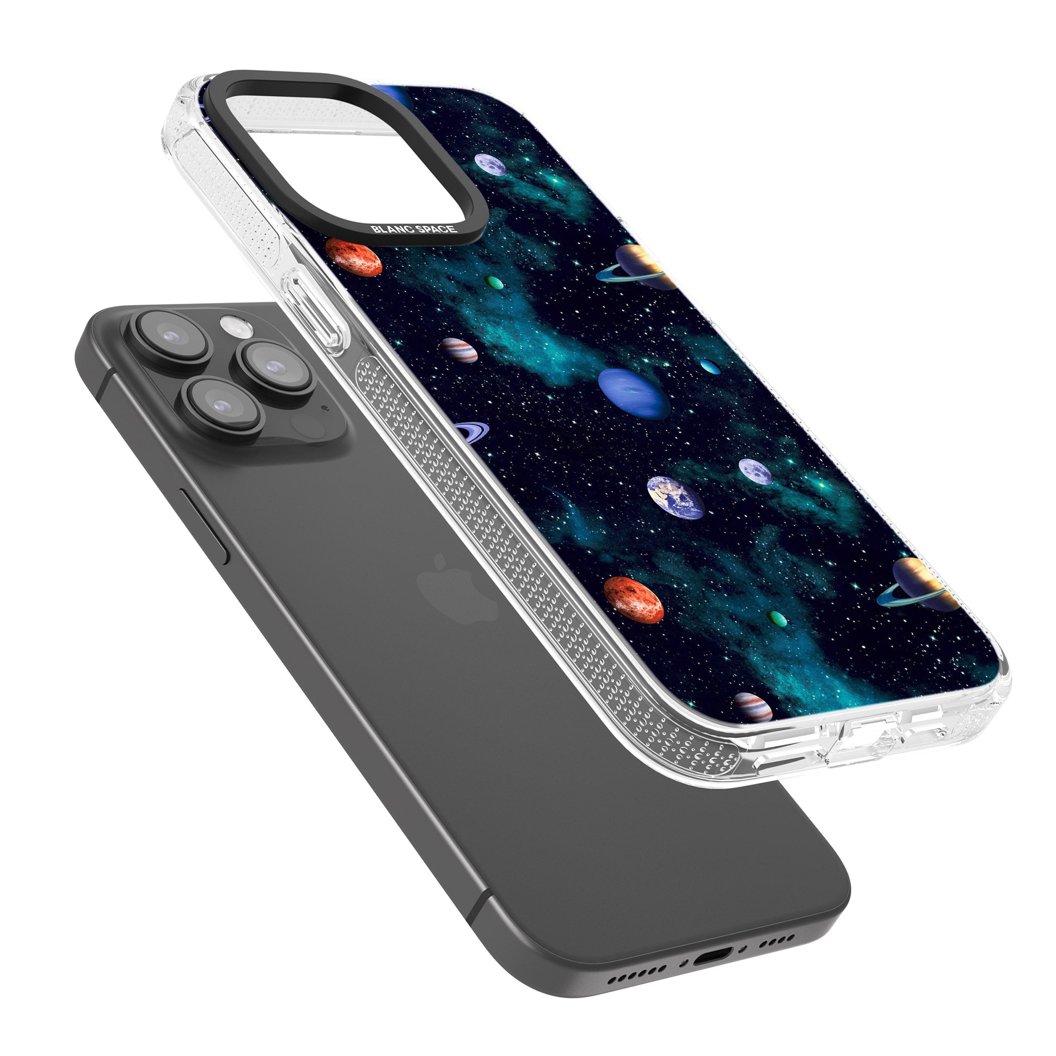 Deep Space iPhone 15 Pro Max / 15 Pro / 14 Pro Max / 14 Pro / 13 Pro Clear Case Impact Air - Blanc Space