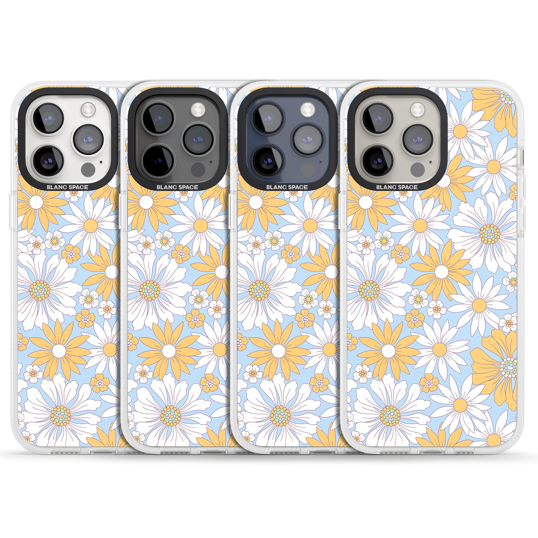 Summers Day Flower Mix iPhone 15 Pro Max / 15 Pro / 14 Pro Max / 14 Pro / 13 Pro Clear Case Impact Air - Blanc Space