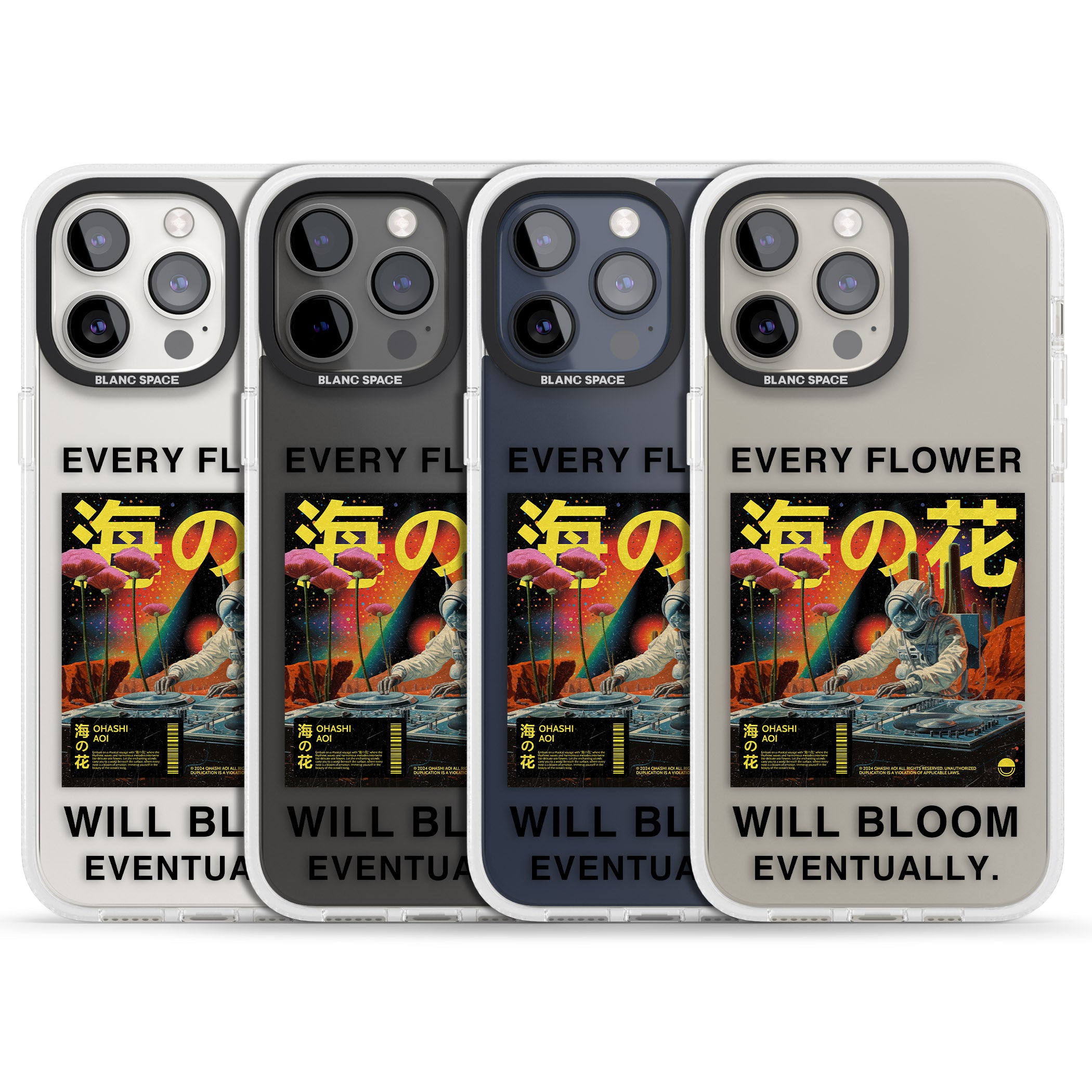 Every Flower Will Bloom Eventually iPhone 15 Pro Max / 15 Pro / 14 Pro Max / 14 Pro / 13 Pro Clear Case Impact Air - Blanc Space