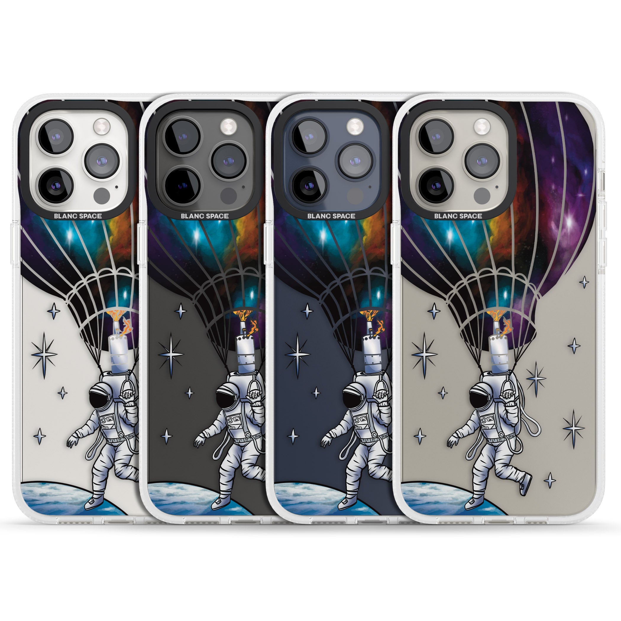 Solo Odyssey iPhone 15 Pro Max / 15 Pro / 14 Pro Max / 14 Pro / 13 Pro Clear Case Impact Air - Blanc Space