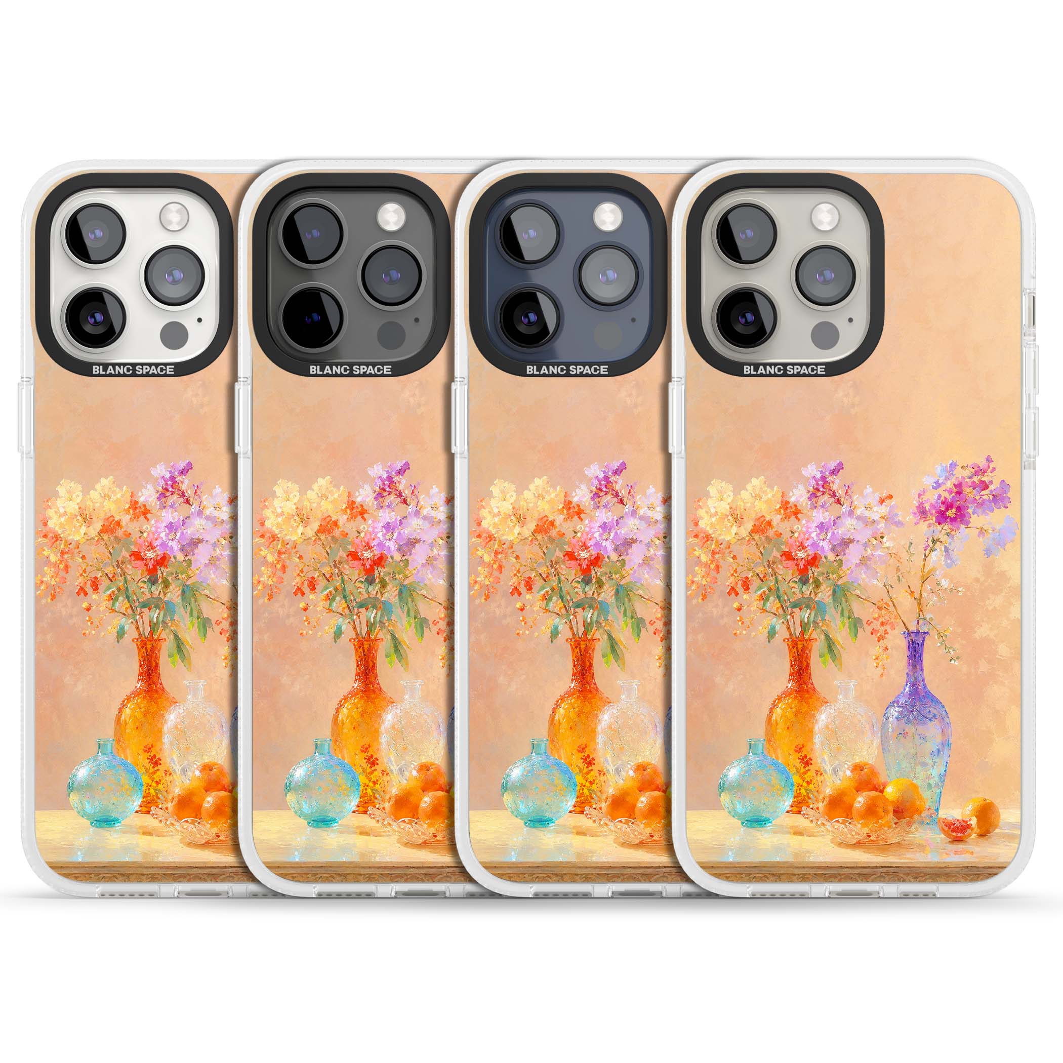 Peach Glass art iPhone case | Clear Case Impact Air case for iPhone 15 Pro, iPhone 15 Pro Max