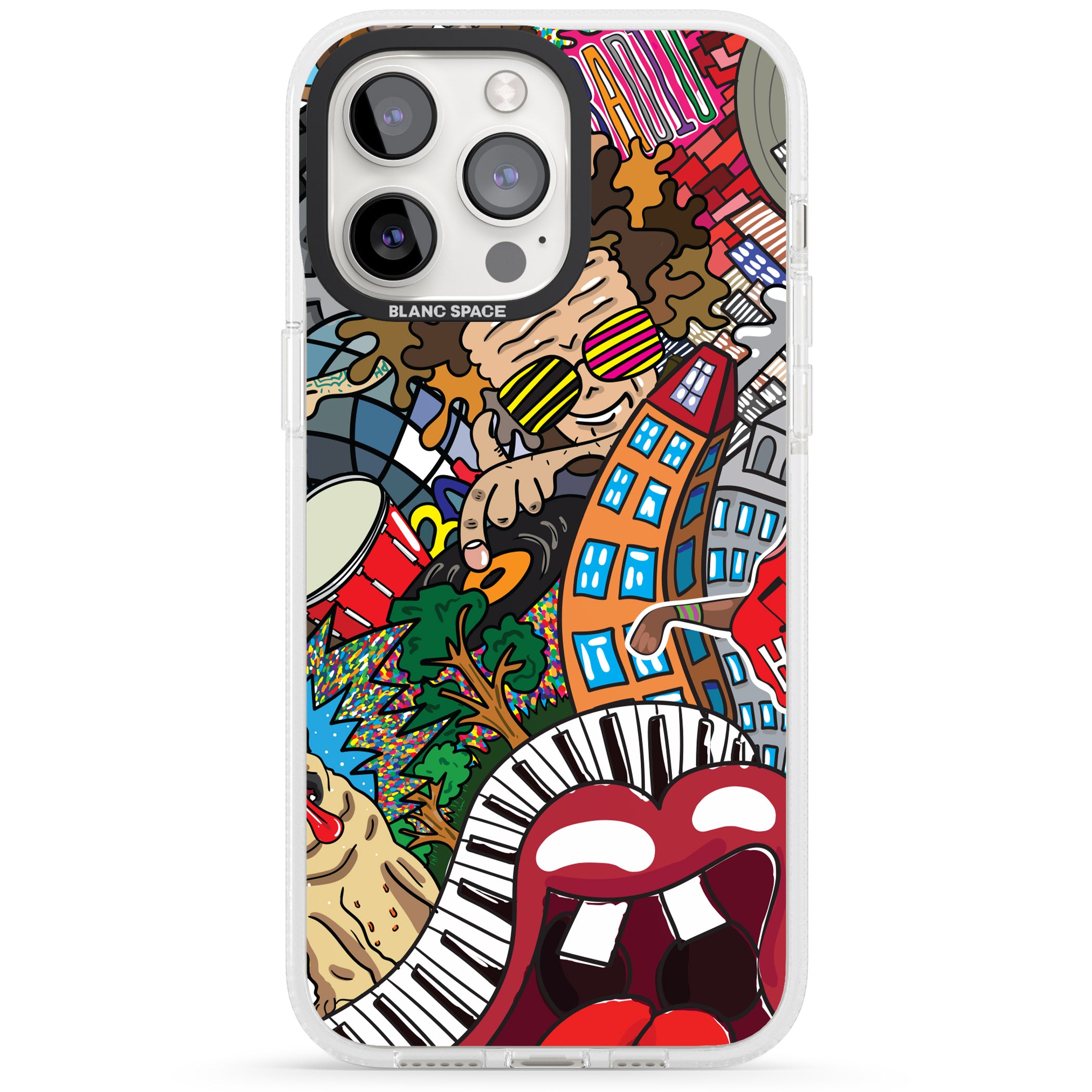 Noise Complaint iPhone 15 Pro Max / 15 Pro / 14 Pro Max / 14 Pro / 13 Pro Clear Case Impact Air - Blanc Space