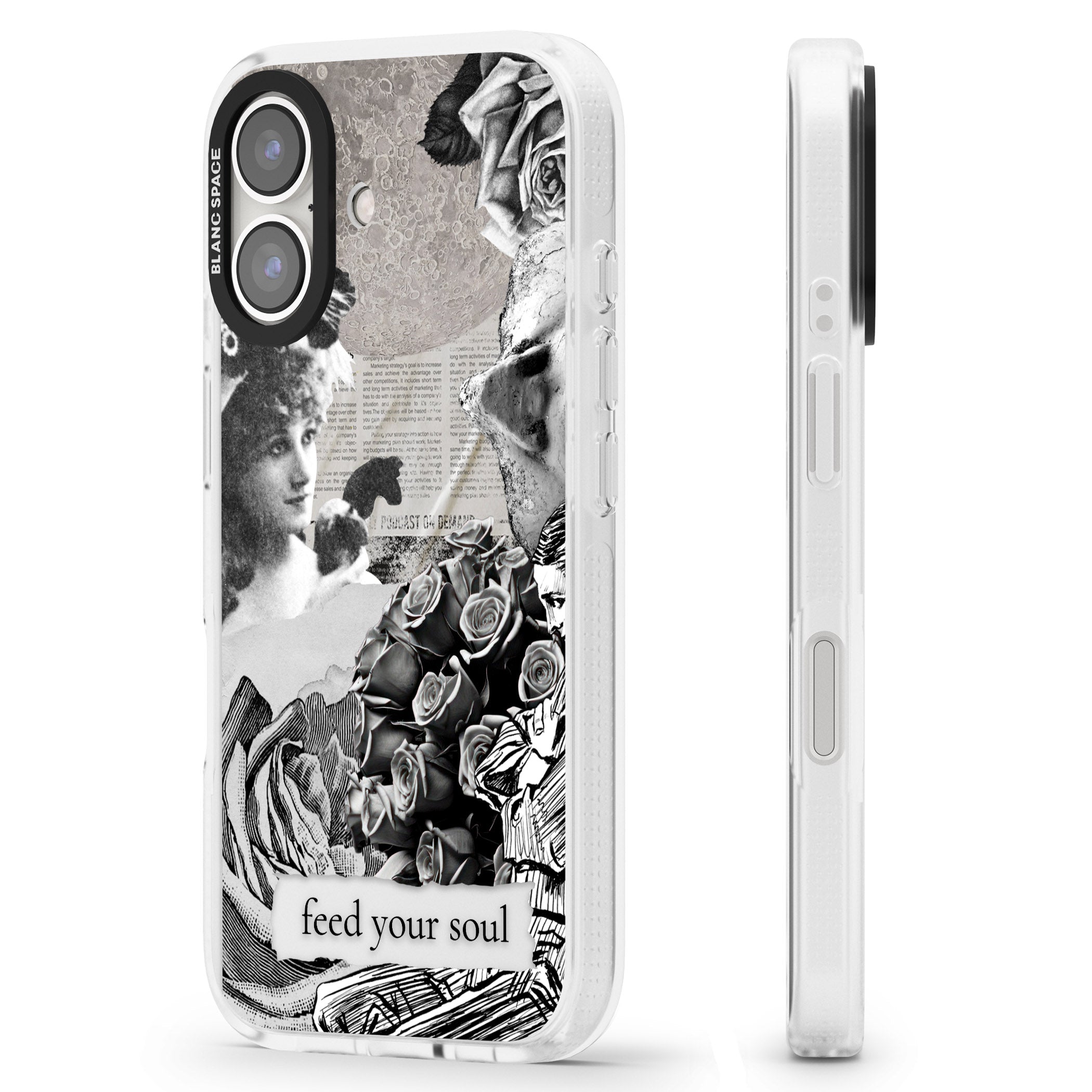 Feed Your Soul iPhone 16 / 16 Plus Clear Case Impact Air - Blanc Space