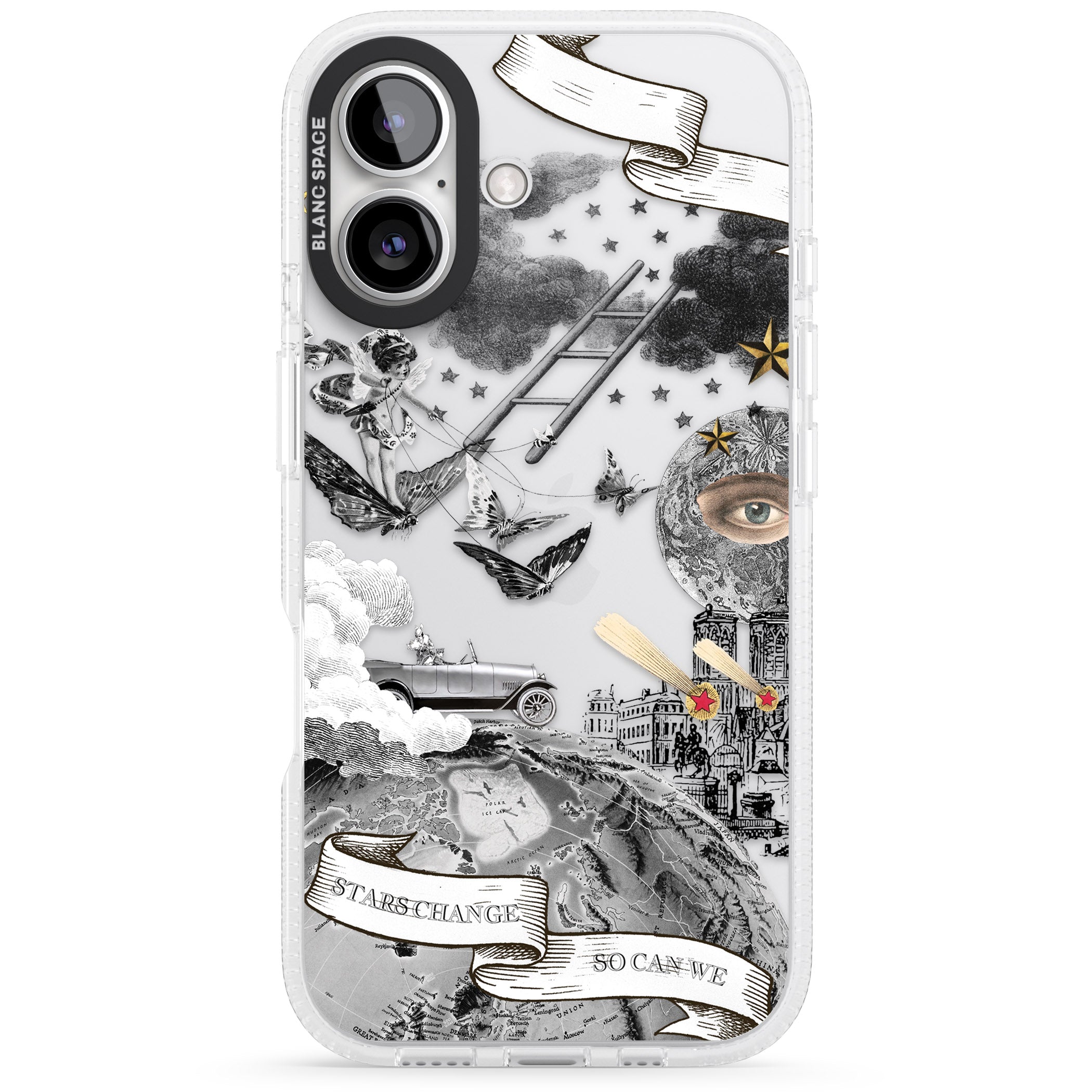 Stars Change, So Can We iPhone 16 / 16 Plus Clear Case Impact Air - Blanc Space