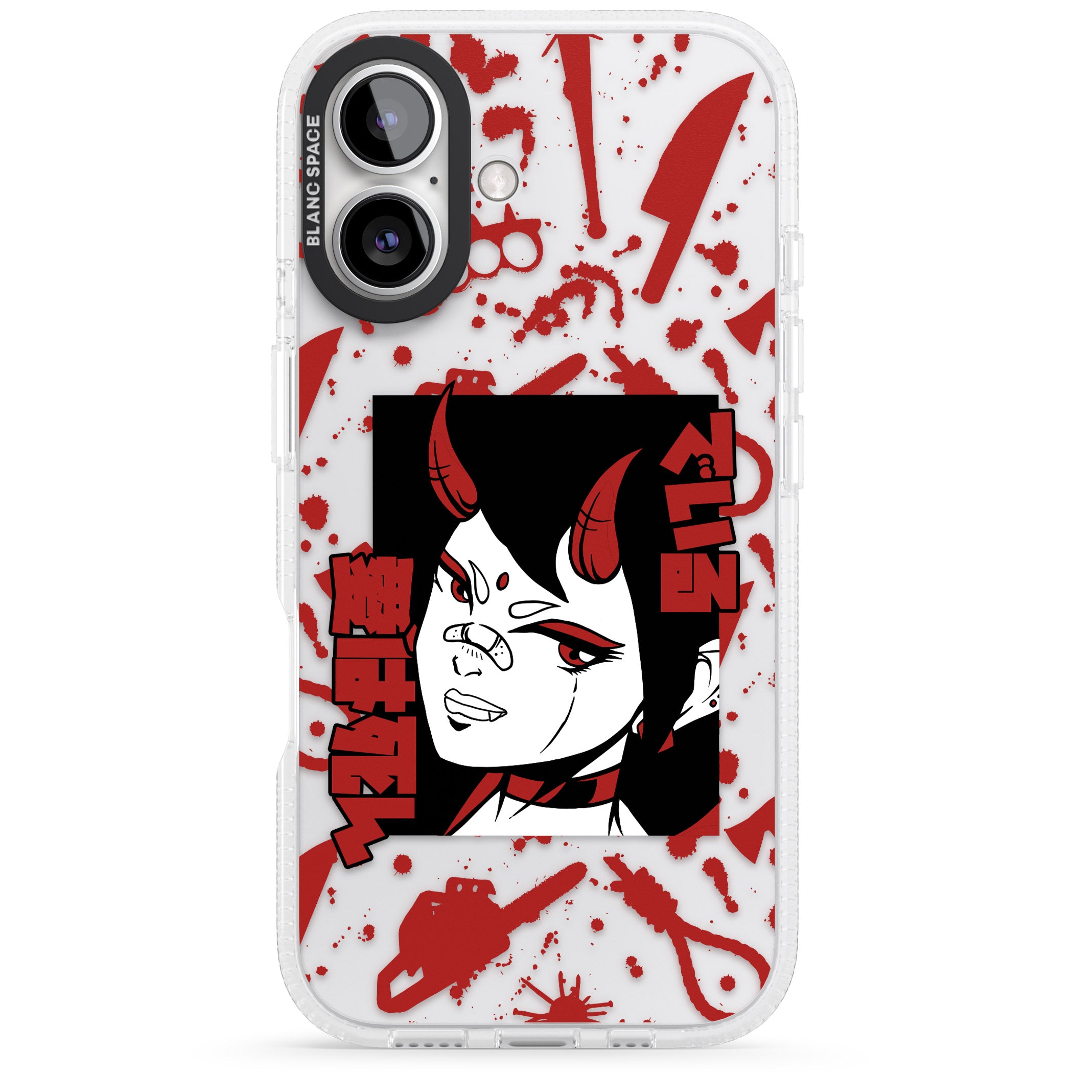 She's a Devil iPhone 16 / 16 Plus Clear Case Impact Air - Blanc Space