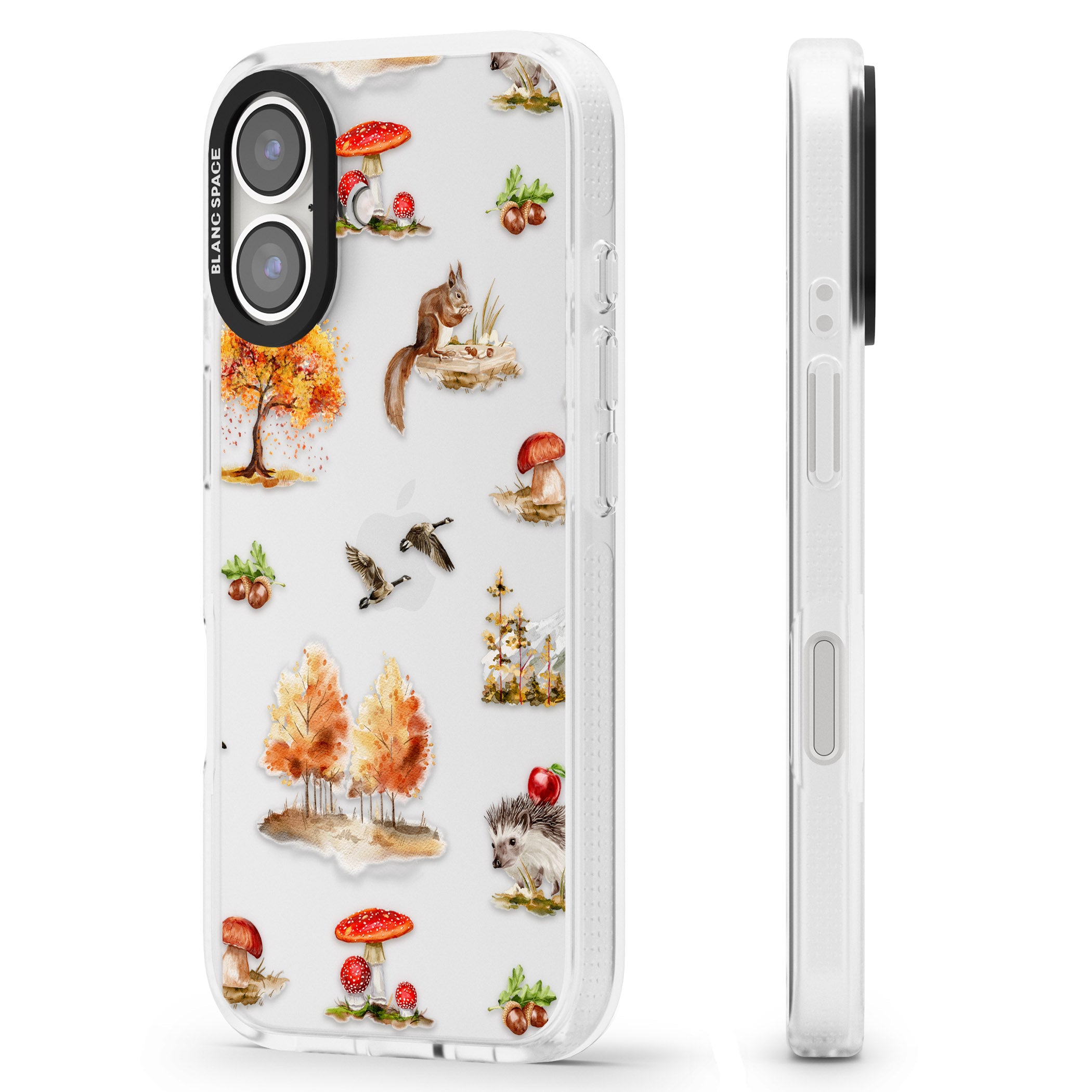 Fall Forest Friends iPhone 16 / 16 Plus Clear Case Impact Air - Blanc Space