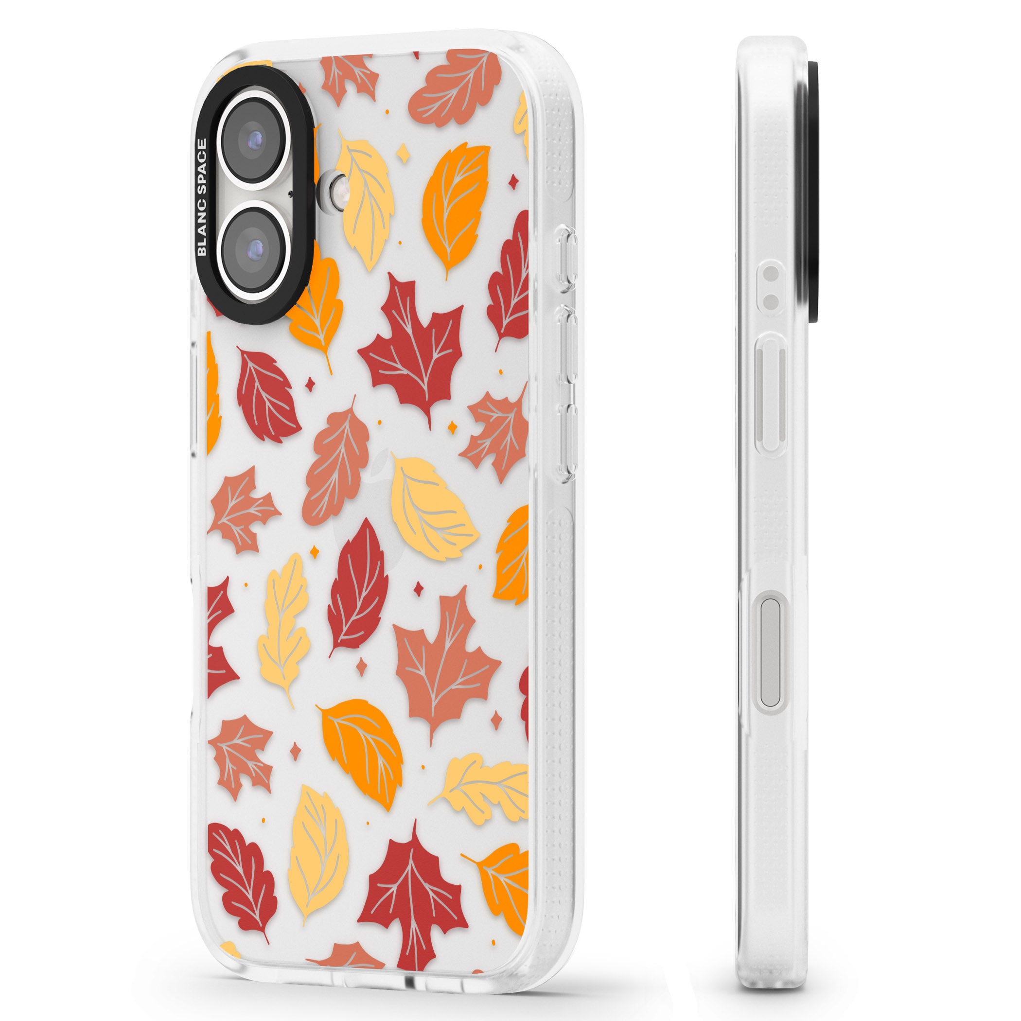 Autumn Leaves iPhone 16 / 16 Plus Clear Case Impact Air - Blanc Space