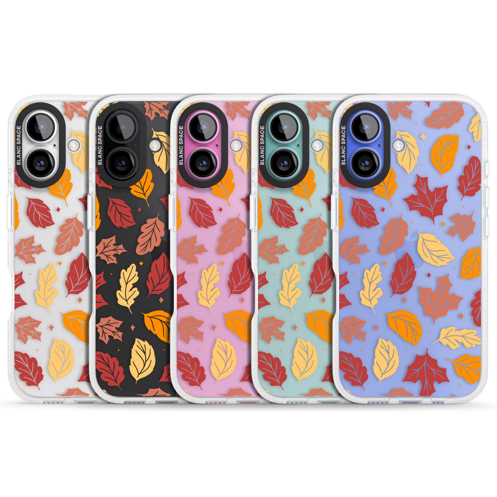 Autumn Leaves iPhone 16 / 16 Plus Clear Case Impact Air - Blanc Space