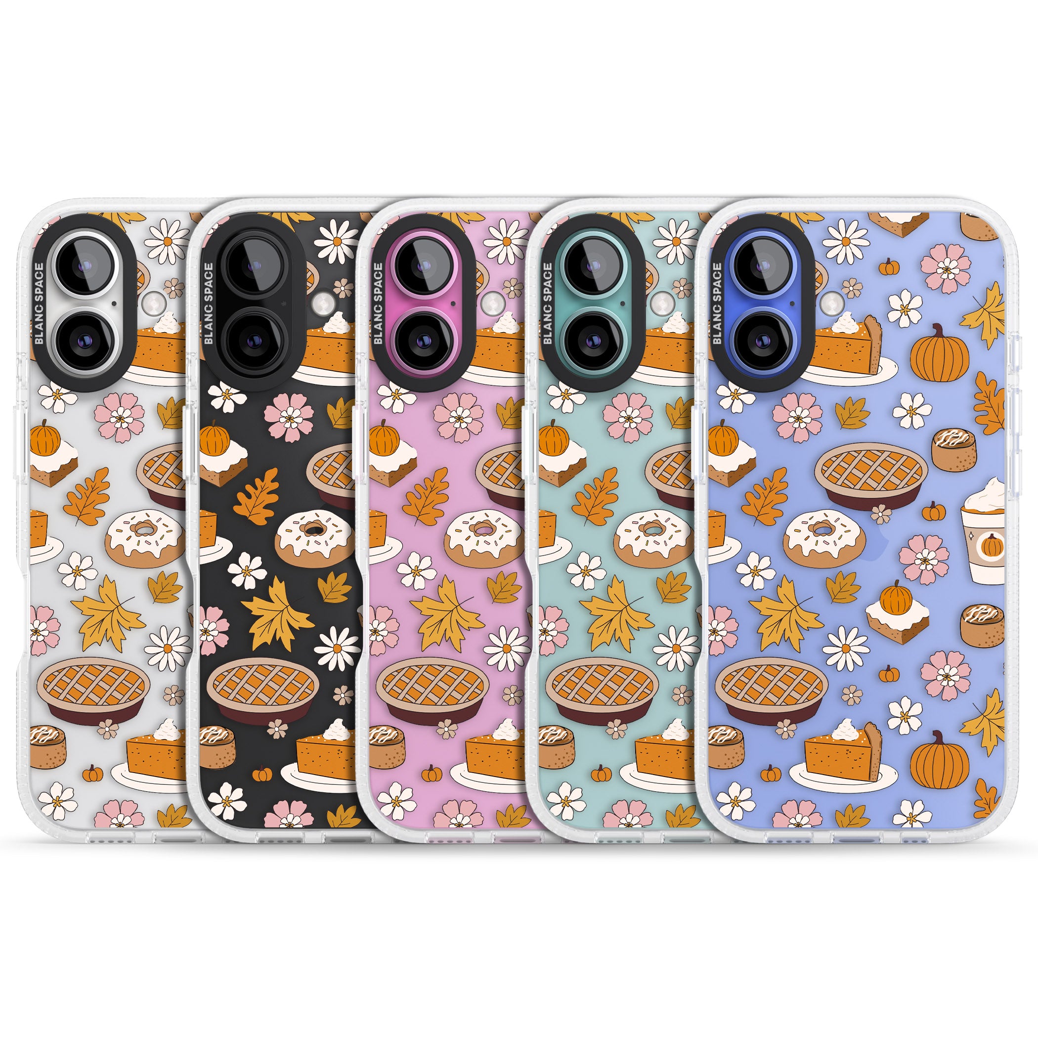 Pumpkin Pie & Autumn Treats iPhone 16 / 16 Plus Clear Case Impact Air - Blanc Space