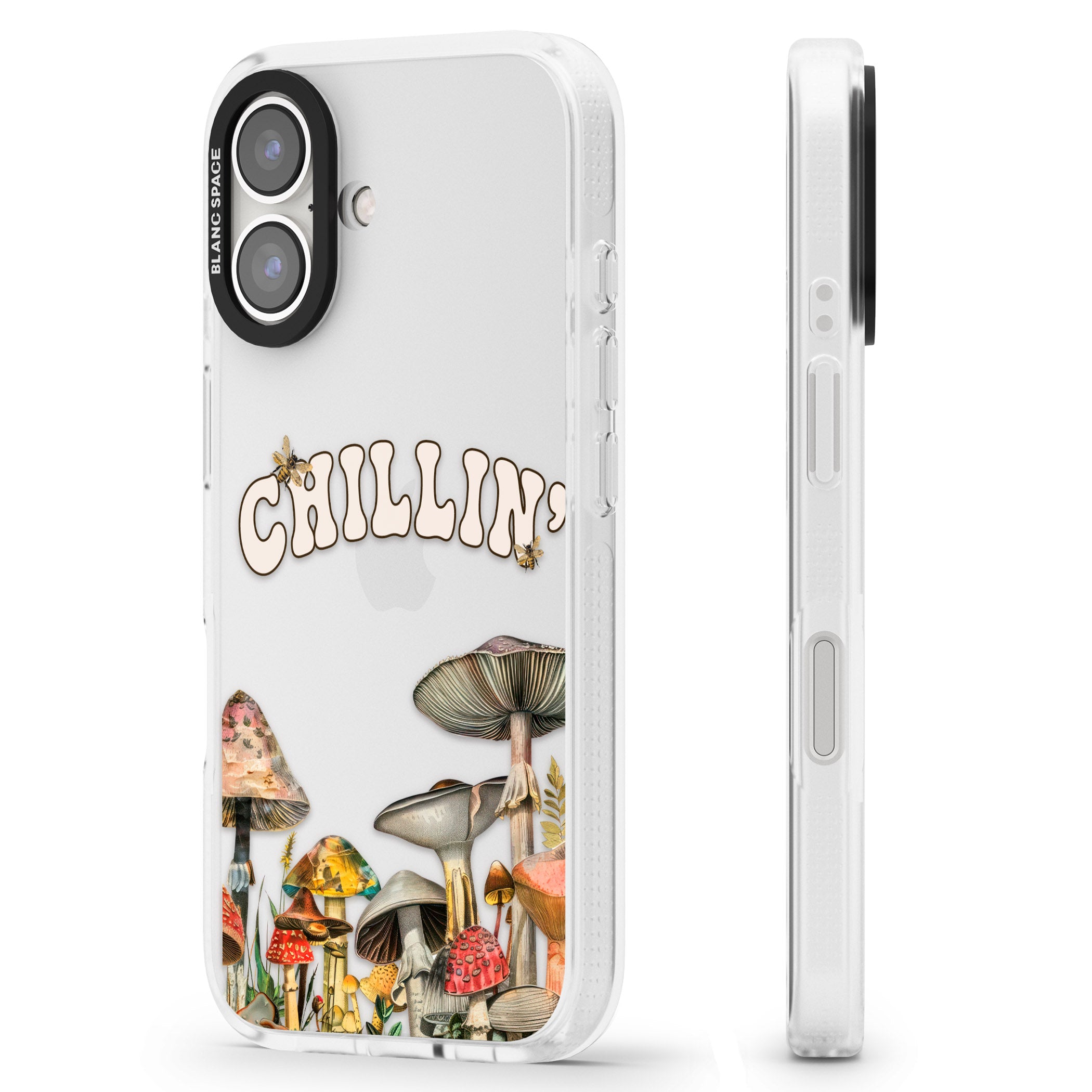 Chillin' iPhone 16 / 16 Plus Clear Case Impact Air - Blanc Space
