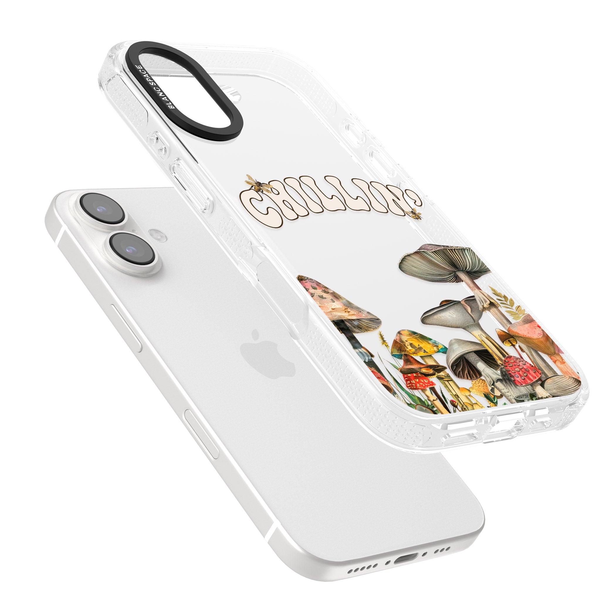 Chillin' iPhone 16 / 16 Plus Clear Case Impact Air - Blanc Space
