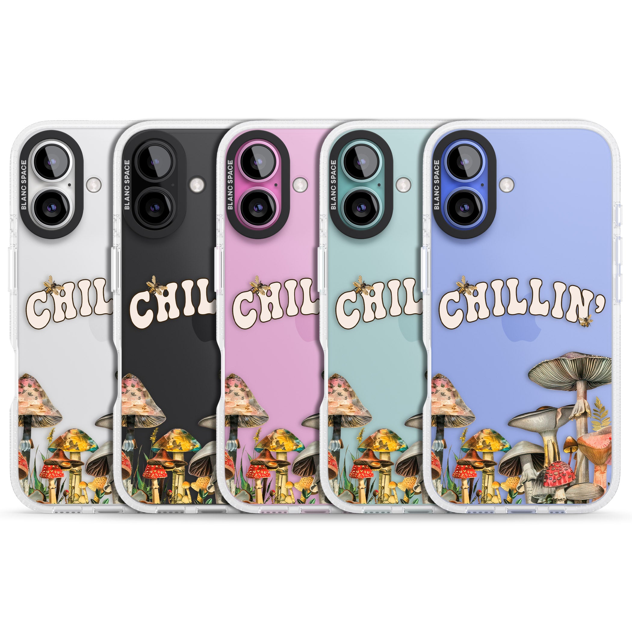 Chillin' iPhone 16 / 16 Plus Clear Case Impact Air - Blanc Space