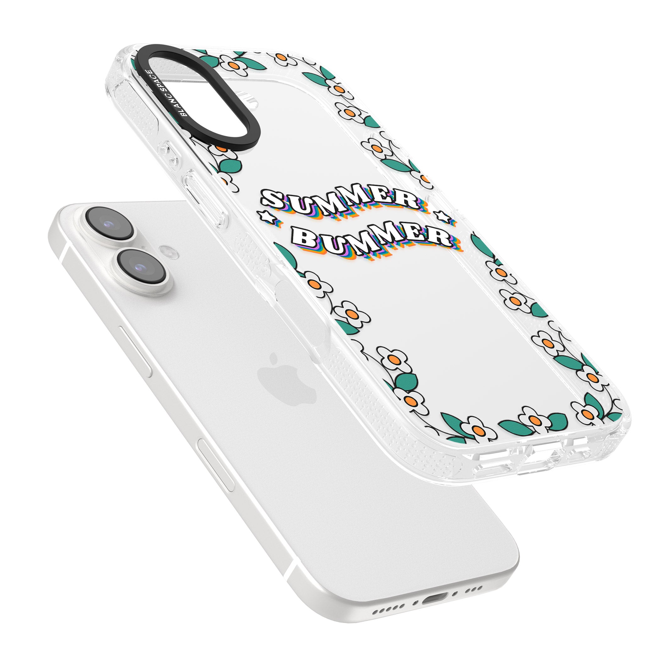 Summer Bummer iPhone 16 / 16 Plus Clear Case Impact Air - Blanc Space