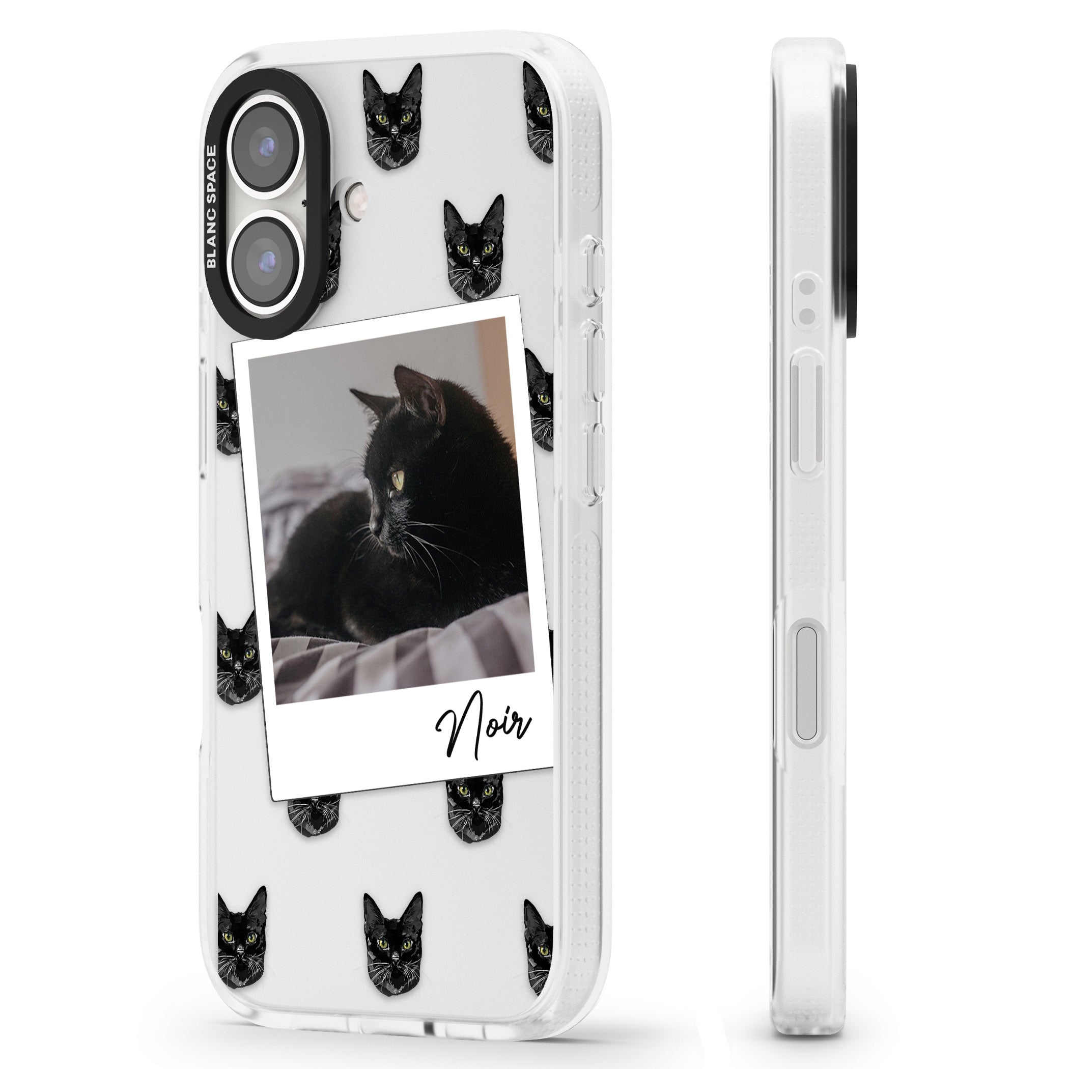 Personalised Bombay Cat Photo iPhone 16 / 16 Plus Clear Case Impact Air - Blanc Space