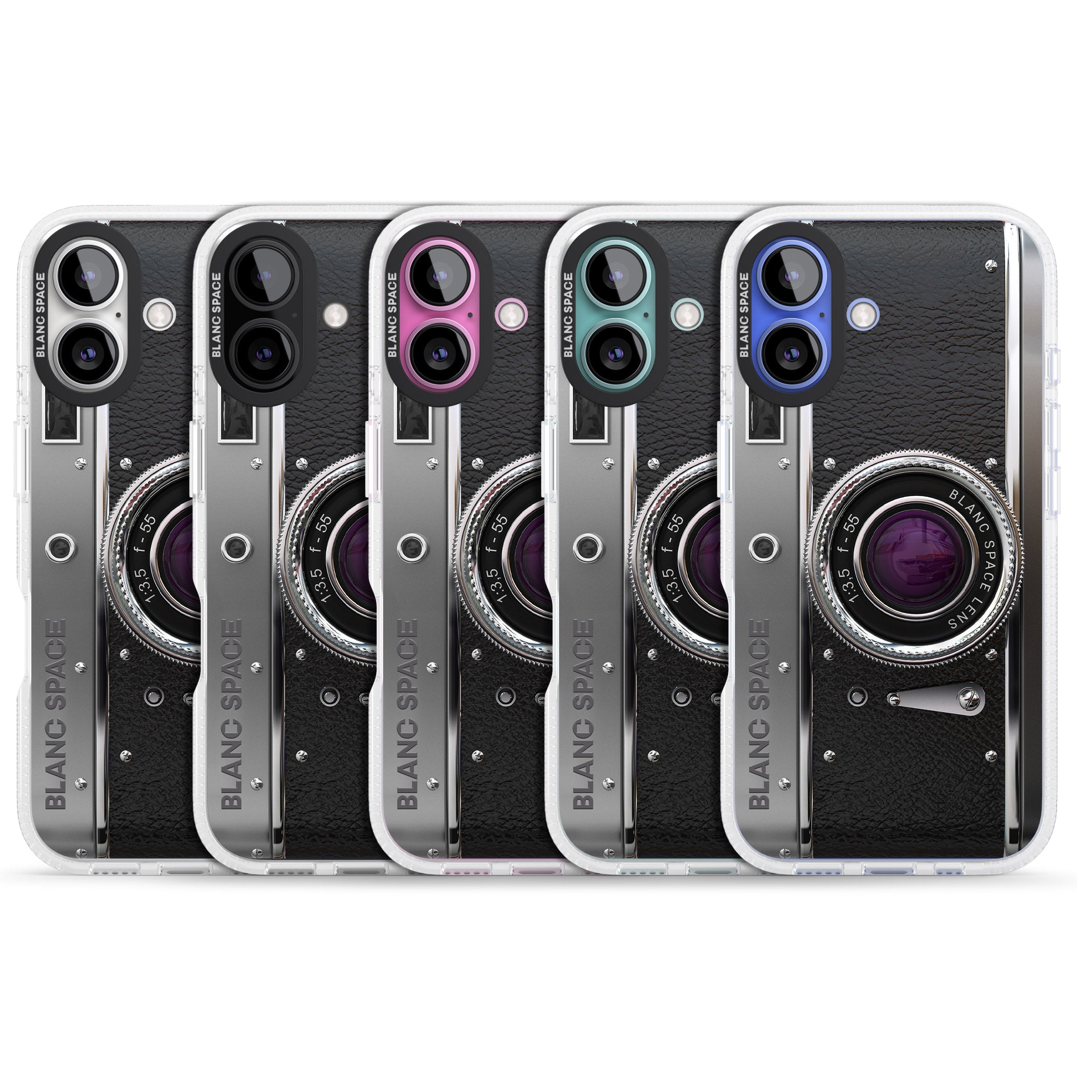 Vintage Retro Classic Camera iPhone 16 / 16 Plus Clear Case Impact Air - Blanc Space