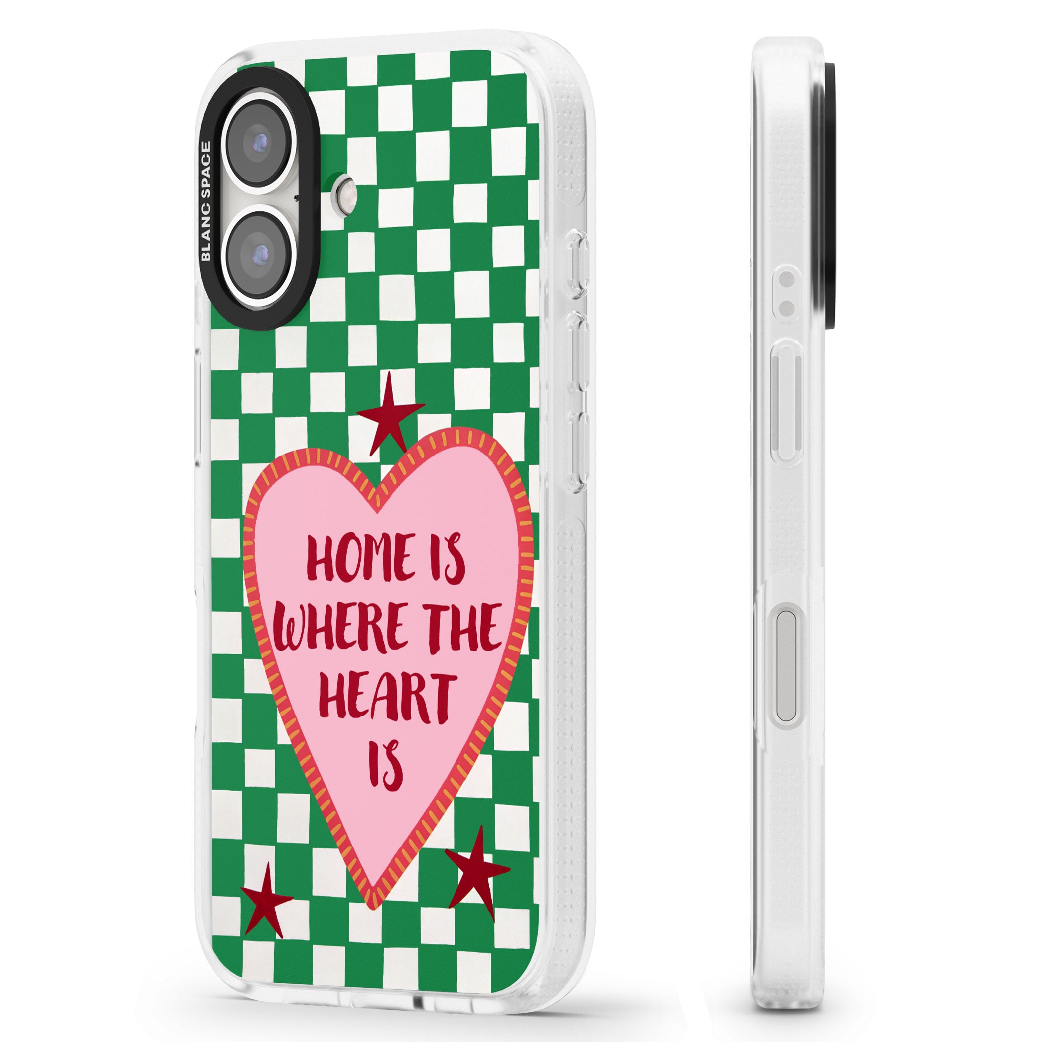 Home Is Where The Heart Is iPhone 16 / 16 Plus Clear Case Impact Air - Blanc Space