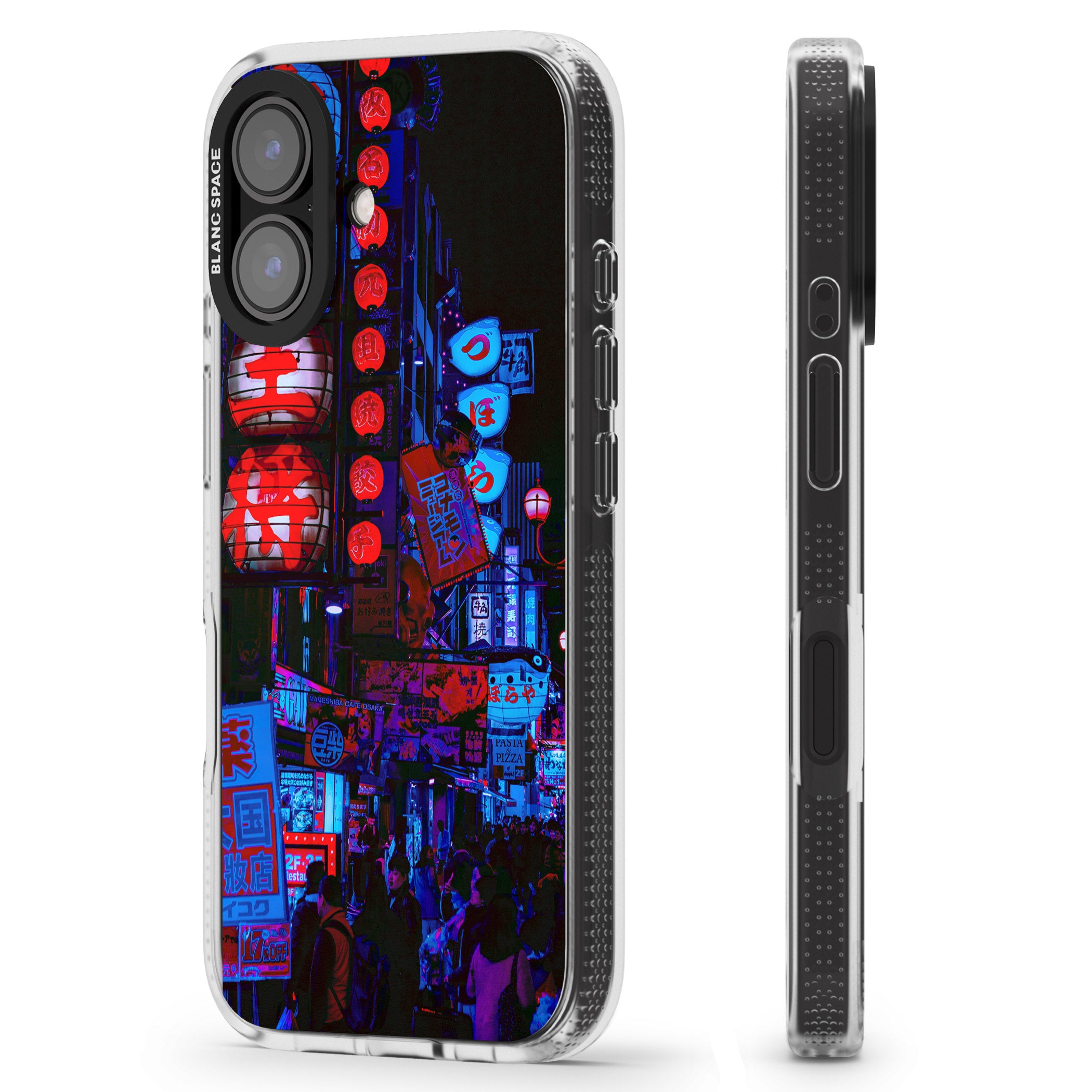 Red & Turquoise - Neon Cities Photographs iPhone 16 / 16 Plus Clear Case Impact Air - Blanc Space