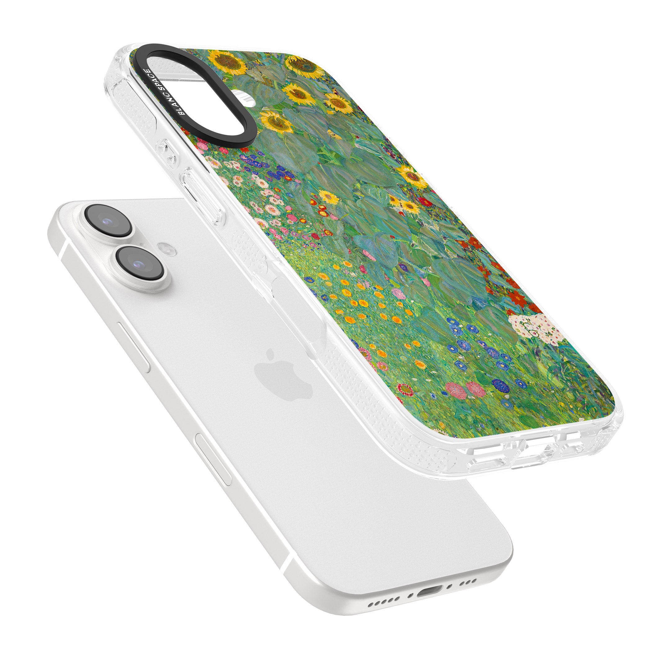 Farm Garden with Sunflowers iPhone 16 / 16 Plus Clear Case Impact Air - Blanc Space