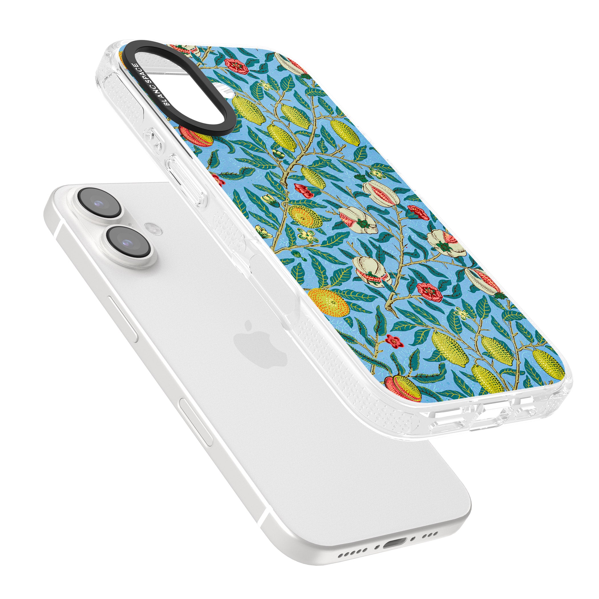 Vintage Fruits iPhone 16 / 16 Plus Clear Case Impact Air - Blanc Space