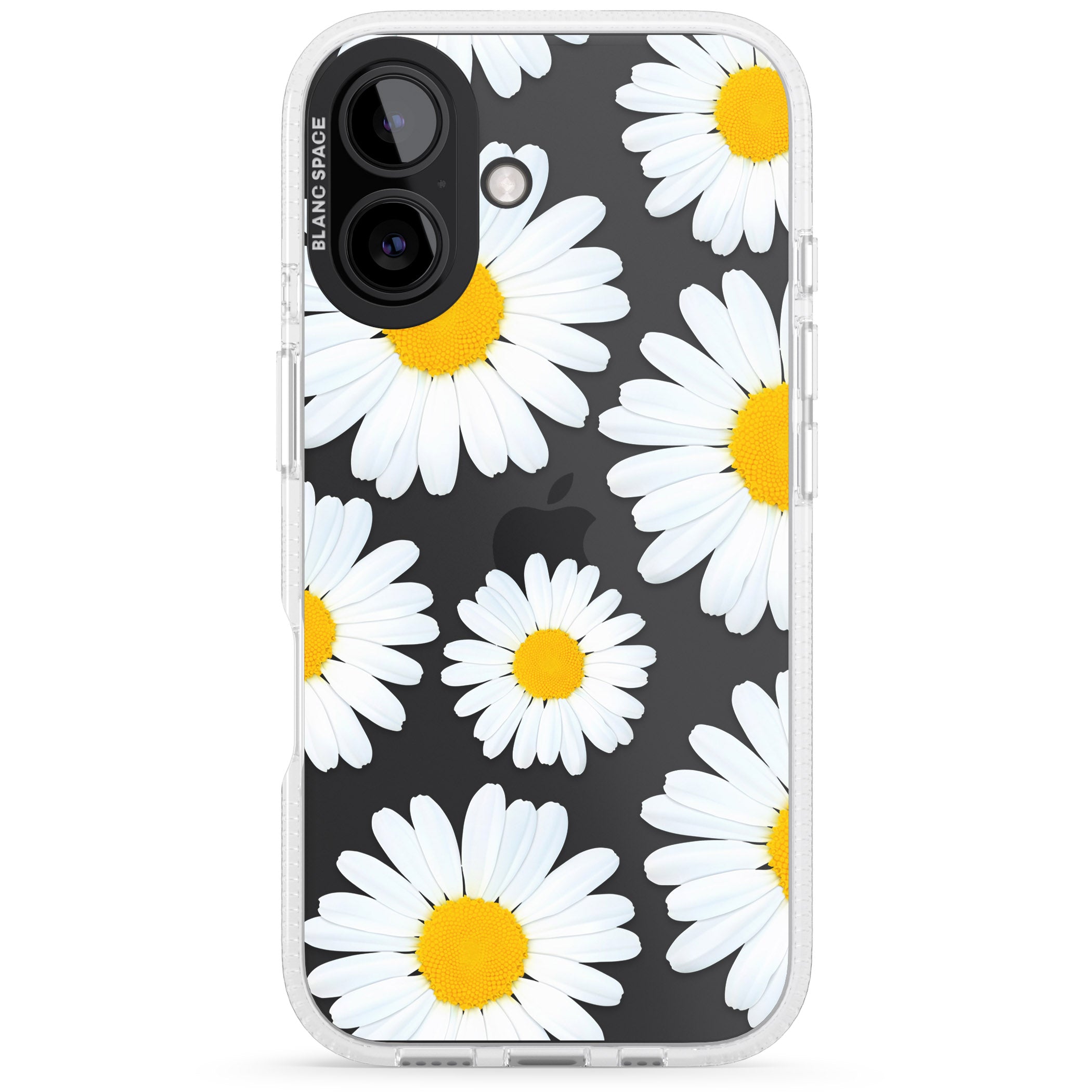 Summer Daisy iPhone 16 / 16 Plus Clear Case Impact Air - Blanc Space