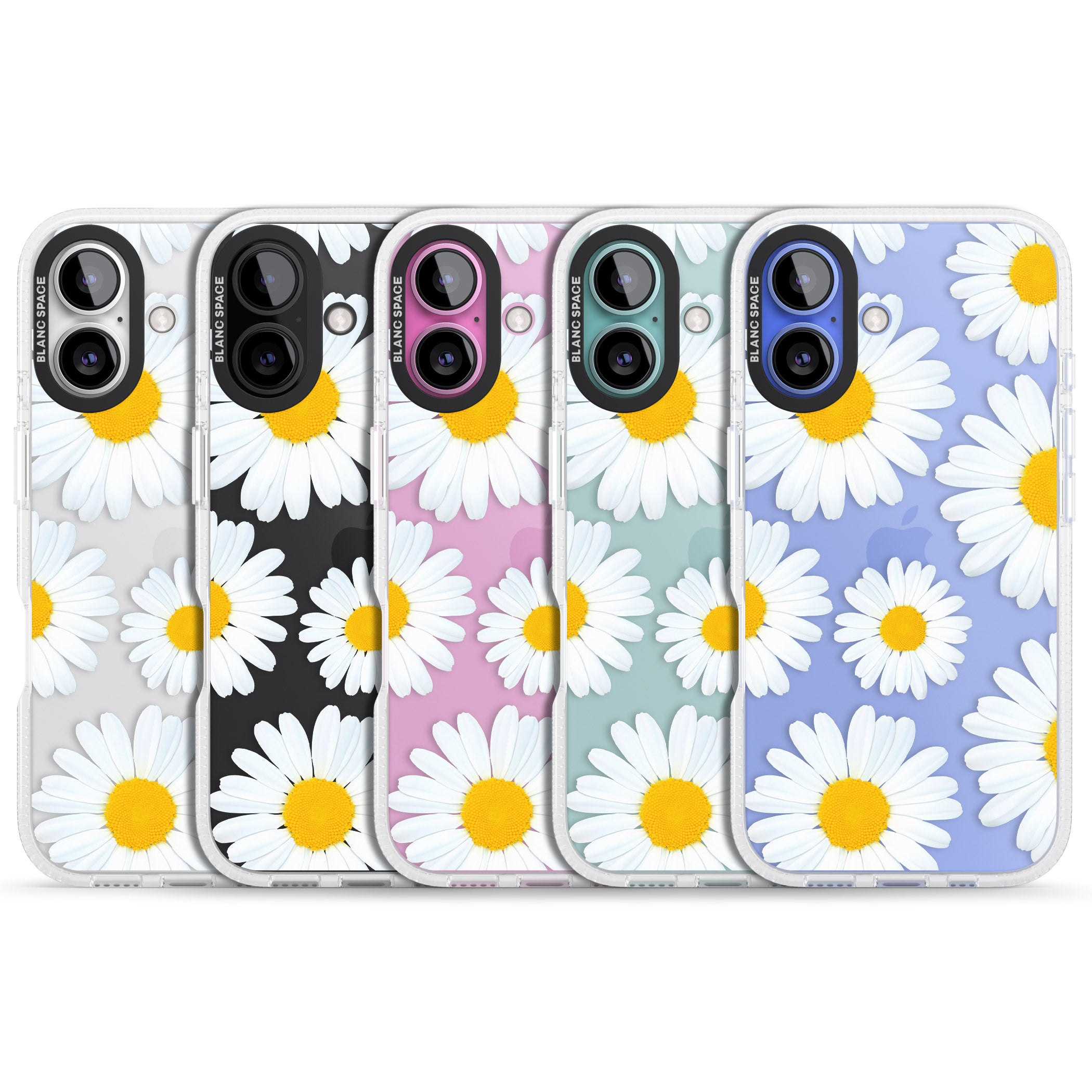 Summer Daisy iPhone 16 / 16 Plus Clear Case Impact Air - Blanc Space