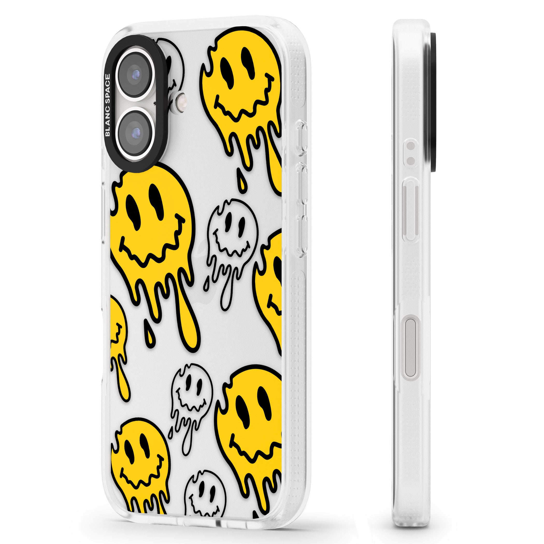 Face Melt iPhone 16 / 16 Plus Clear Case Impact Air - Blanc Space