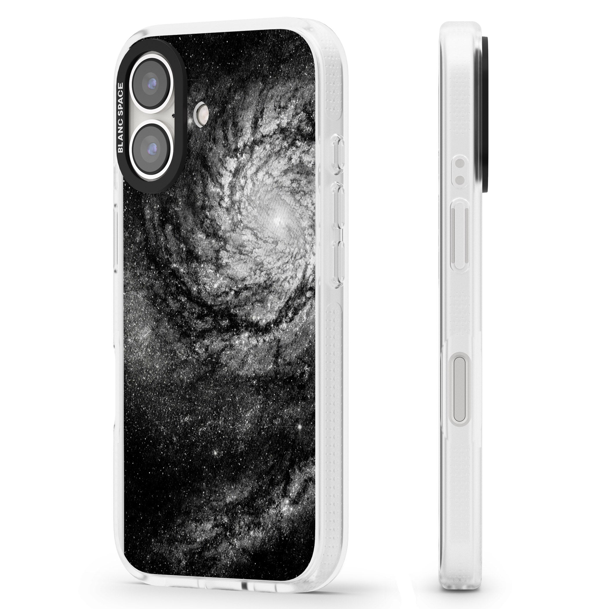 Night Sky Galaxies: Milky Way Galaxy iPhone 16 / 16 Plus Clear Case Impact Air - Blanc Space