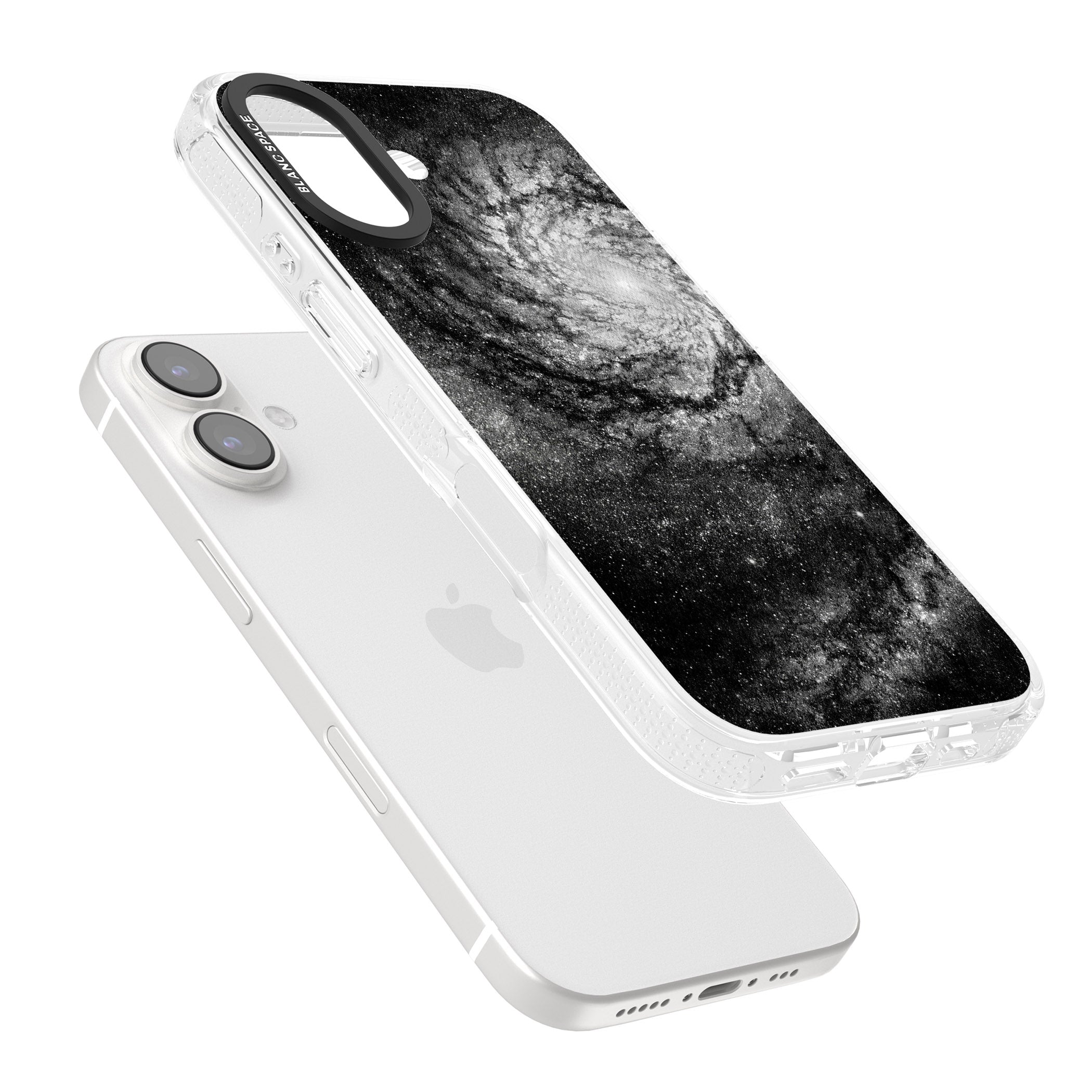 Night Sky Galaxies: Milky Way Galaxy iPhone 16 / 16 Plus Clear Case Impact Air - Blanc Space