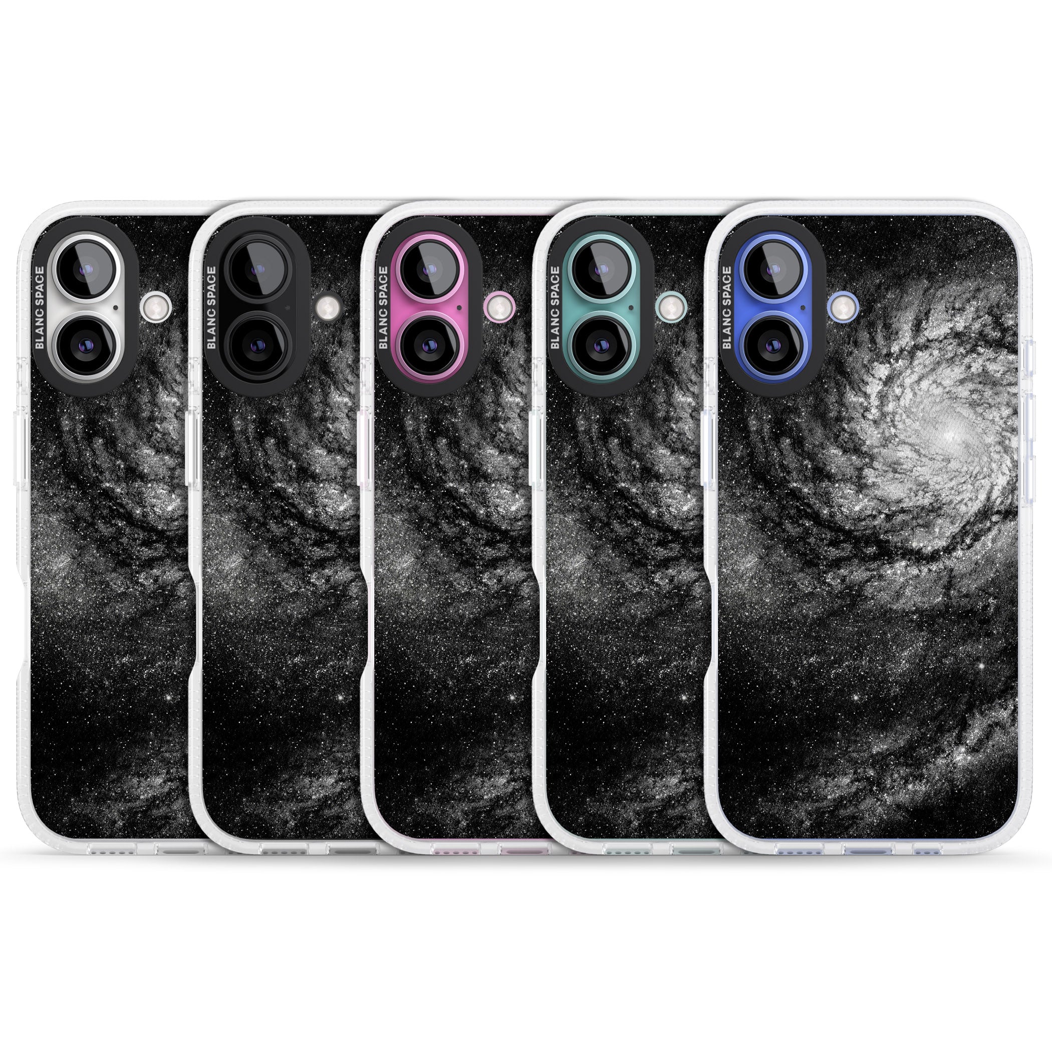 Night Sky Galaxies: Milky Way Galaxy iPhone 16 / 16 Plus Clear Case Impact Air - Blanc Space