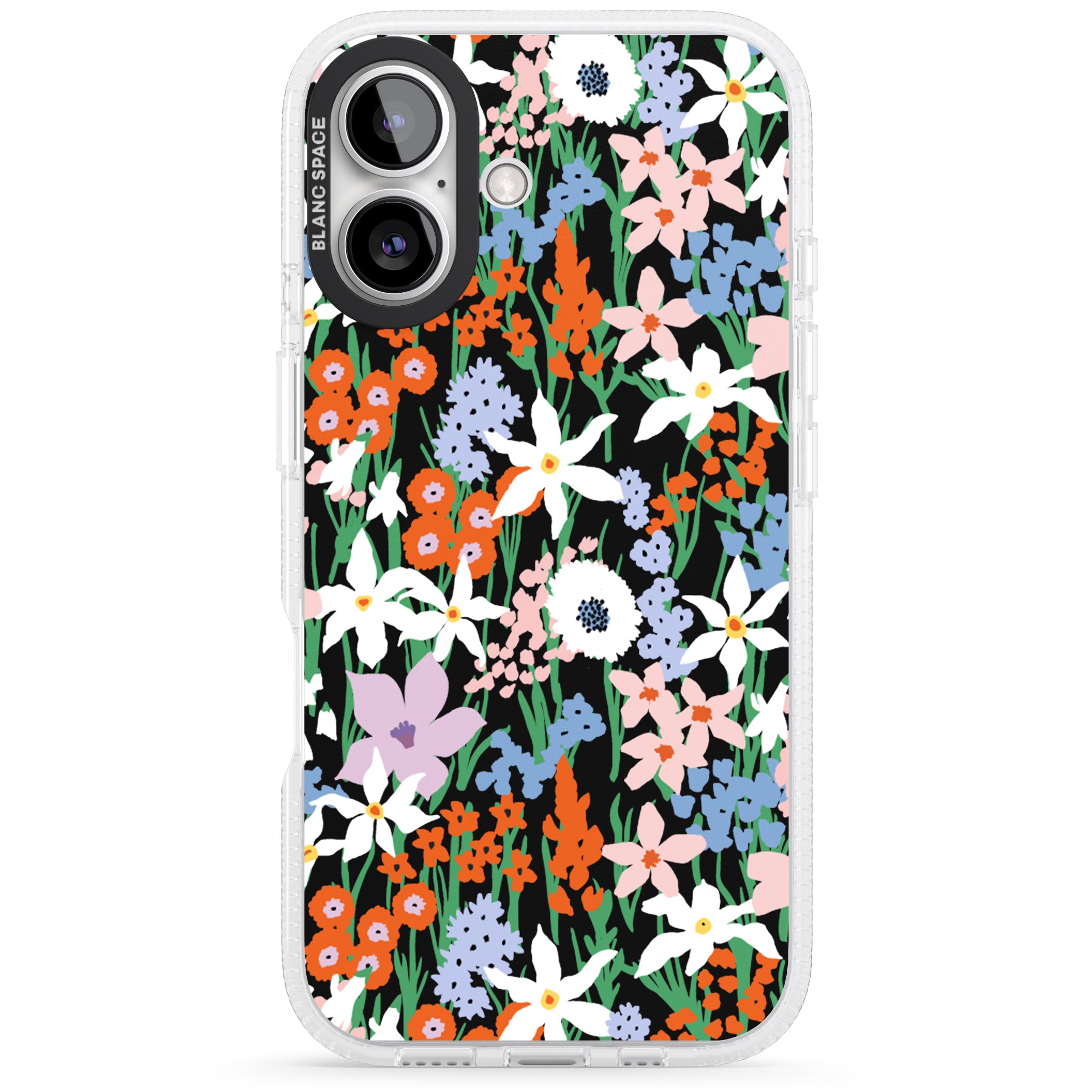 Springtime Meadow: Solid iPhone 16 / 16 Plus Clear Case Impact Air - Blanc Space