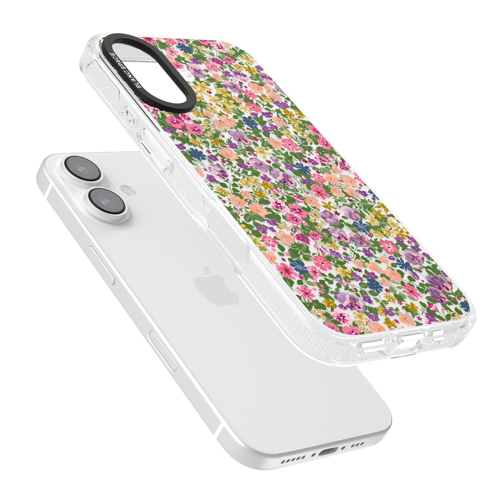 Lake Como Meadow iPhone 16 / 16 Plus Clear Case Impact Air - Blanc Space