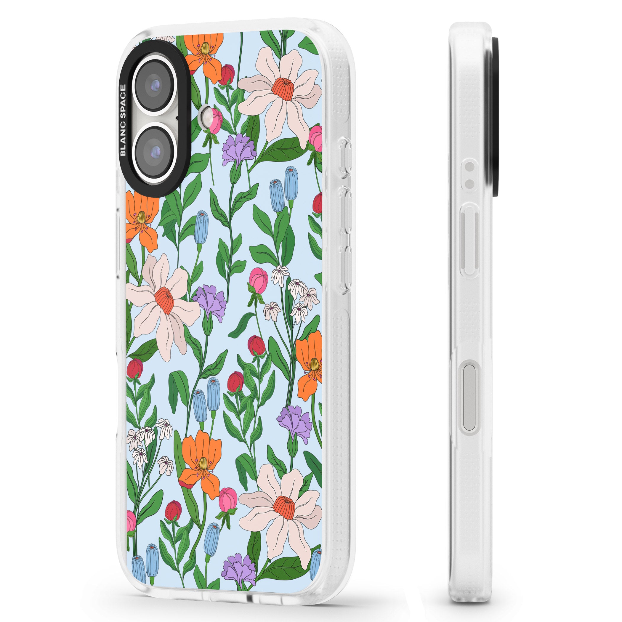 Full Bloom - Background iPhone 16 / 16 Plus Clear Case Impact Air - Blanc Space