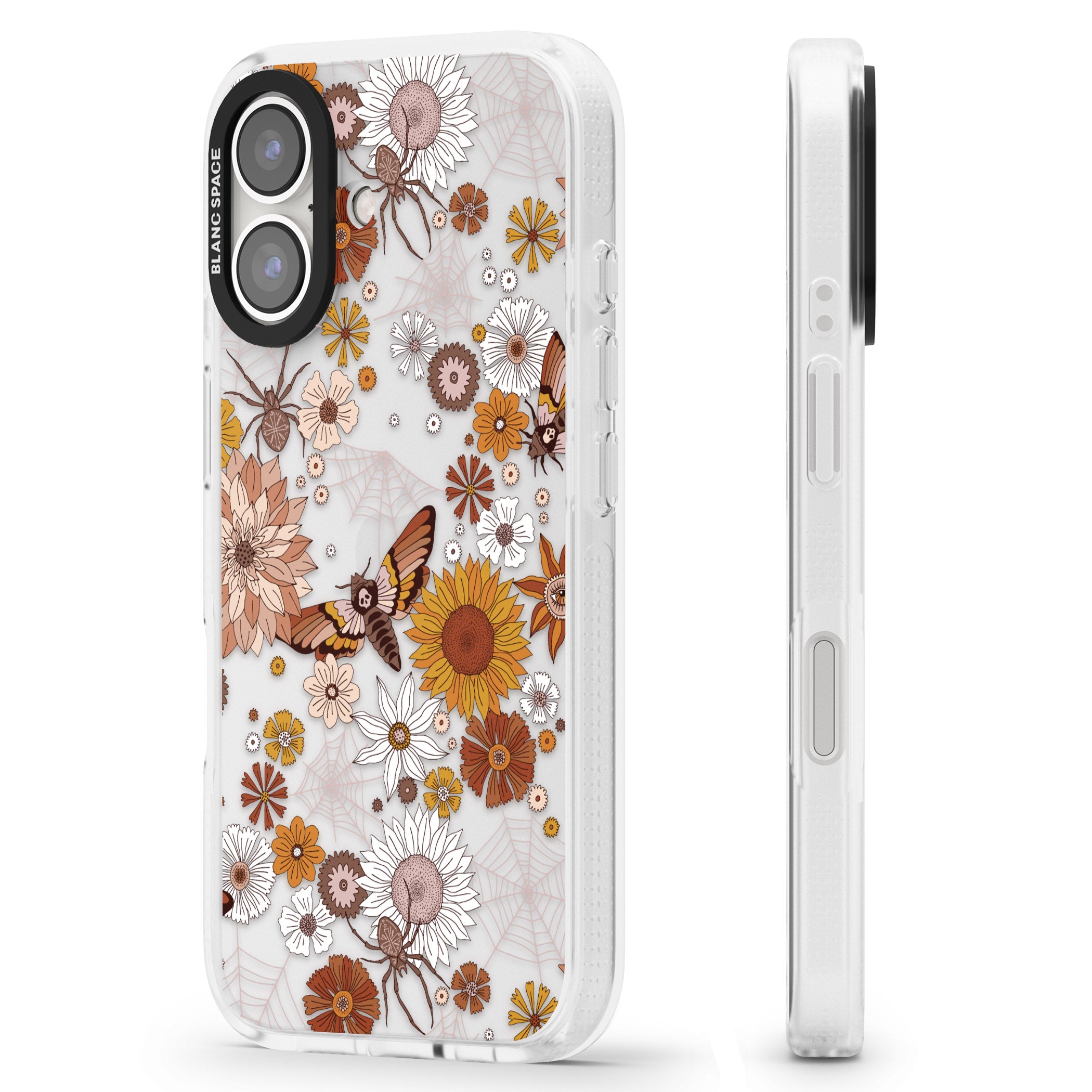 Halloween Wildlife iPhone 16 / 16 Plus Clear Case Impact Air - Blanc Space
